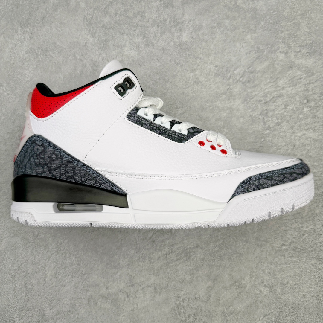 💰130 ＃PB版 福利特价‼Air Jordan AJ3 Retro 火焰红 CZ6431-100 市场中端王者 全套原纸板楦头开发 原厂大底磨具加持立体防滑纹理 原装可视Air Sole气垫 原汁原味最完美的三代版型 唯一正确鞋头趴度弧度高度鞋身腰线 此版本只针对中端市场 皮料材质有所更替 其他数据细节工艺流程均保持一致 绝不口嗨 细节品控鞋型随意秒杀市面3XX 4XX 原厂TPU后跟饰片 正确内里反口里网布 皮料菱角分明不变形无多余毛边 正确手工大底描漆拉丝 市场唯一原厂鞋扣模具 原厂织唛标 原厂飞人电绣工艺 尾指中部跳三针 独家绑鞋带手法 印刷中底布 四线拉帮 米色美纹纸贴合固定 进口港宝加持 后跟自然饱满 全鞋荧光划线卡点 追求极致完美 每一双都是工艺品 多重QC质检 超越公司货的品控标准 实实在在的免检产品 尺码：40 40.5 41 42 42.5 43 44 44.5 45 45.5 46 47.5 编码：by2936000-运动鞋