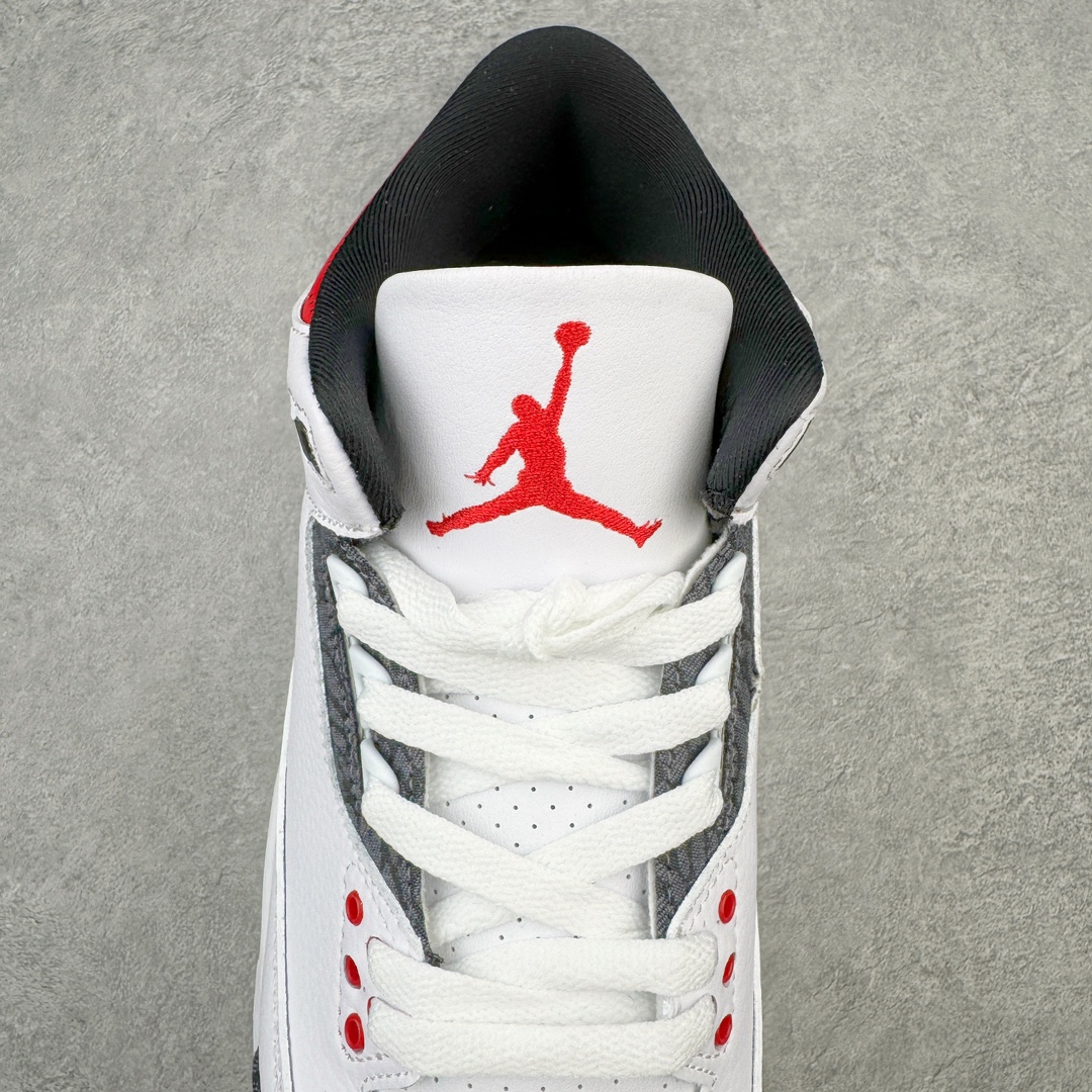 图片[5]-💰130 ＃PB版 福利特价‼Air Jordan AJ3 Retro 火焰红 CZ6431-100 市场中端王者 全套原纸板楦头开发 原厂大底磨具加持立体防滑纹理 原装可视Air Sole气垫 原汁原味最完美的三代版型 唯一正确鞋头趴度弧度高度鞋身腰线 此版本只针对中端市场 皮料材质有所更替 其他数据细节工艺流程均保持一致 绝不口嗨 细节品控鞋型随意秒杀市面3XX 4XX 原厂TPU后跟饰片 正确内里反口里网布 皮料菱角分明不变形无多余毛边 正确手工大底描漆拉丝 市场唯一原厂鞋扣模具 原厂织唛标 原厂飞人电绣工艺 尾指中部跳三针 独家绑鞋带手法 印刷中底布 四线拉帮 米色美纹纸贴合固定 进口港宝加持 后跟自然饱满 全鞋荧光划线卡点 追求极致完美 每一双都是工艺品 多重QC质检 超越公司货的品控标准 实实在在的免检产品 尺码：40 40.5 41 42 42.5 43 44 44.5 45 45.5 46 47.5 编码：by2936000-运动鞋