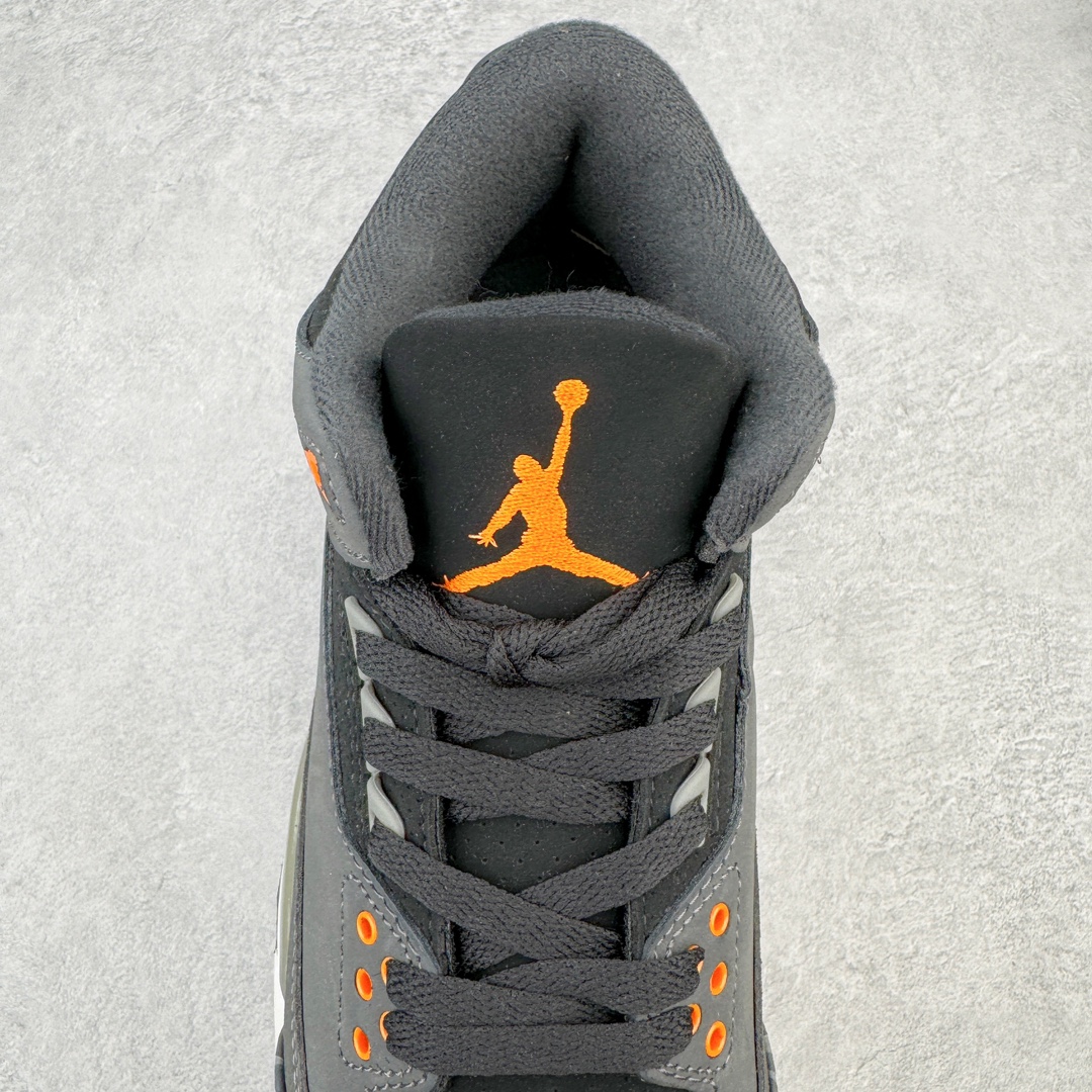 图片[5]-💰130 ＃PB版 福利特价‼Air Jordan AJ3 Retro 恐惧 CT8532-080 市场中端王者 全套原纸板楦头开发 原厂大底磨具加持立体防滑纹理 原装可视Air Sole气垫 原汁原味最完美的三代版型 唯一正确鞋头趴度弧度高度鞋身腰线 此版本只针对中端市场 皮料材质有所更替 其他数据细节工艺流程均保持一致 绝不口嗨 细节品控鞋型随意秒杀市面3XX 4XX 原厂TPU后跟饰片 正确内里反口里网布 皮料菱角分明不变形无多余毛边 正确手工大底描漆拉丝 市场唯一原厂鞋扣模具 原厂织唛标 原厂飞人电绣工艺 尾指中部跳三针 独家绑鞋带手法 印刷中底布 四线拉帮 米色美纹纸贴合固定 进口港宝加持 后跟自然饱满 全鞋荧光划线卡点 追求极致完美 每一双都是工艺品 多重QC质检 超越公司货的品控标准 实实在在的免检产品 尺码：40 40.5 41 42 42.5 43 44 44.5 45 45.5 46 47.5 编码：by2936000-运动鞋