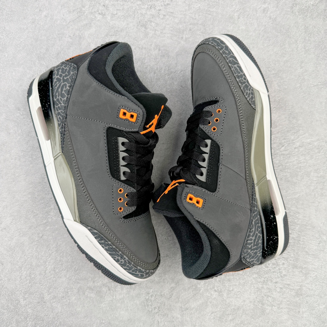 图片[3]-💰130 ＃PB版 福利特价‼Air Jordan AJ3 Retro 恐惧 CT8532-080 市场中端王者 全套原纸板楦头开发 原厂大底磨具加持立体防滑纹理 原装可视Air Sole气垫 原汁原味最完美的三代版型 唯一正确鞋头趴度弧度高度鞋身腰线 此版本只针对中端市场 皮料材质有所更替 其他数据细节工艺流程均保持一致 绝不口嗨 细节品控鞋型随意秒杀市面3XX 4XX 原厂TPU后跟饰片 正确内里反口里网布 皮料菱角分明不变形无多余毛边 正确手工大底描漆拉丝 市场唯一原厂鞋扣模具 原厂织唛标 原厂飞人电绣工艺 尾指中部跳三针 独家绑鞋带手法 印刷中底布 四线拉帮 米色美纹纸贴合固定 进口港宝加持 后跟自然饱满 全鞋荧光划线卡点 追求极致完美 每一双都是工艺品 多重QC质检 超越公司货的品控标准 实实在在的免检产品 尺码：40 40.5 41 42 42.5 43 44 44.5 45 45.5 46 47.5 编码：by2936000-运动鞋