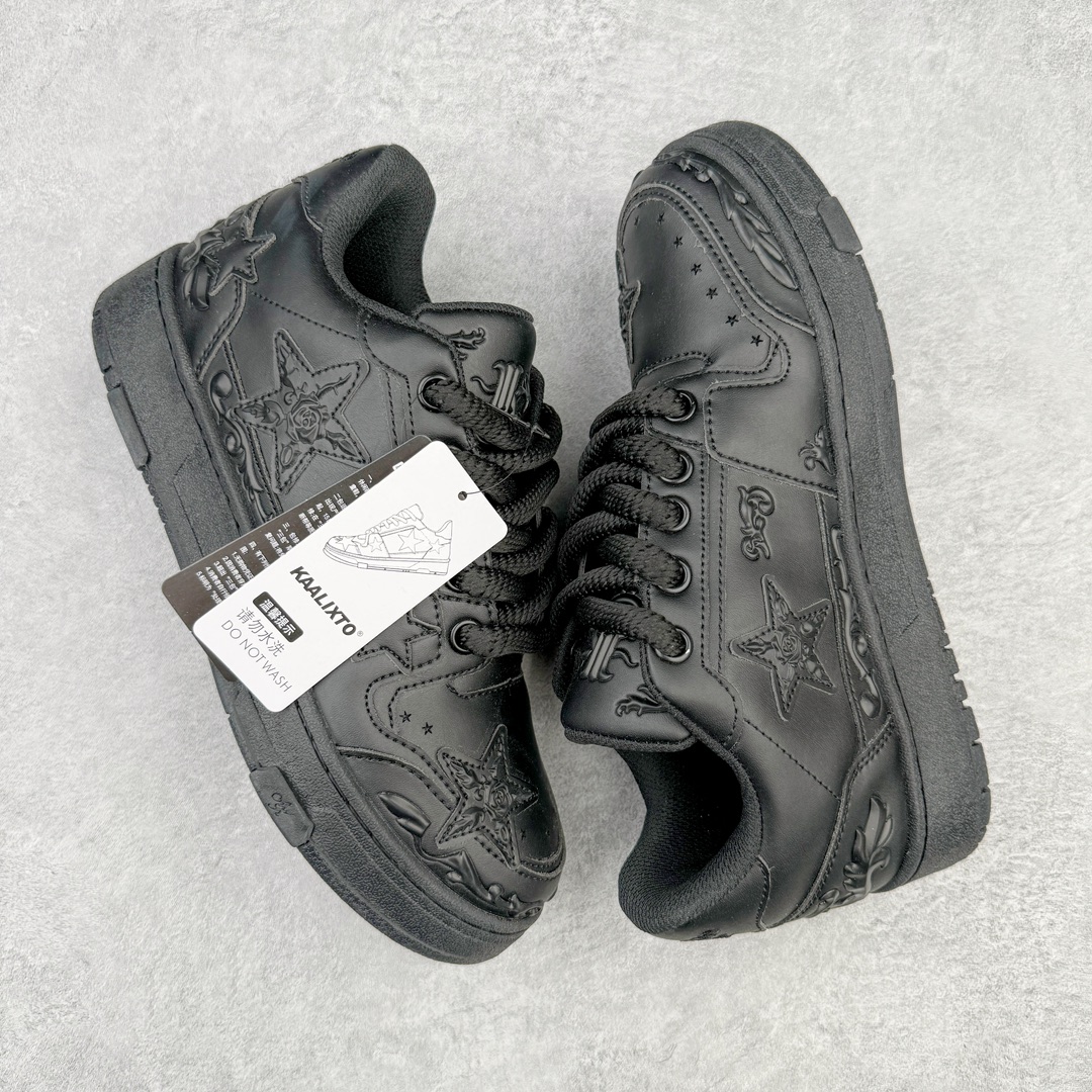 图片[3]-＃福利特价 KAALIXTO Retro Vintage 星星潮流休闲防滑耐磨低帮板鞋 此款鞋使用牛仔作为主要的鞋面材质 结实耐磨 鞋舌设计特有印花皮牌作为搭配充分凸显牛仔的特性 整体鞋款采用牛仔面料随意角度拼接的呈现方法 打破消费者原有对鞋子的刻板印象 让人耳目一新 织麦标在彰品品牌属性的同时更具牛仔的代表性元素 并采用加厚内里 穿着舒适透气 鞋底做旧氧化 尺码：36 37 38 39 40 41 42 43 44 45-选品中心