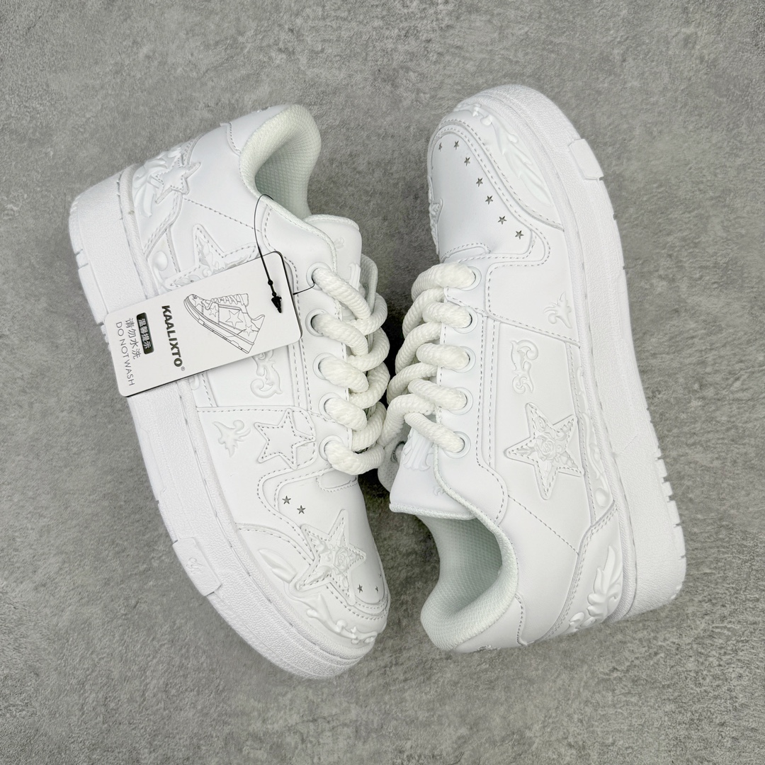 图片[3]-＃福利特价 KAALIXTO Retro Vintage 星星潮流休闲防滑耐磨低帮板鞋 此款鞋使用牛仔作为主要的鞋面材质 结实耐磨 鞋舌设计特有印花皮牌作为搭配充分凸显牛仔的特性 整体鞋款采用牛仔面料随意角度拼接的呈现方法 打破消费者原有对鞋子的刻板印象 让人耳目一新 织麦标在彰品品牌属性的同时更具牛仔的代表性元素 并采用加厚内里 穿着舒适透气 鞋底做旧氧化 尺码：36 37 38 39 40 41 42 43 44 45-选品中心