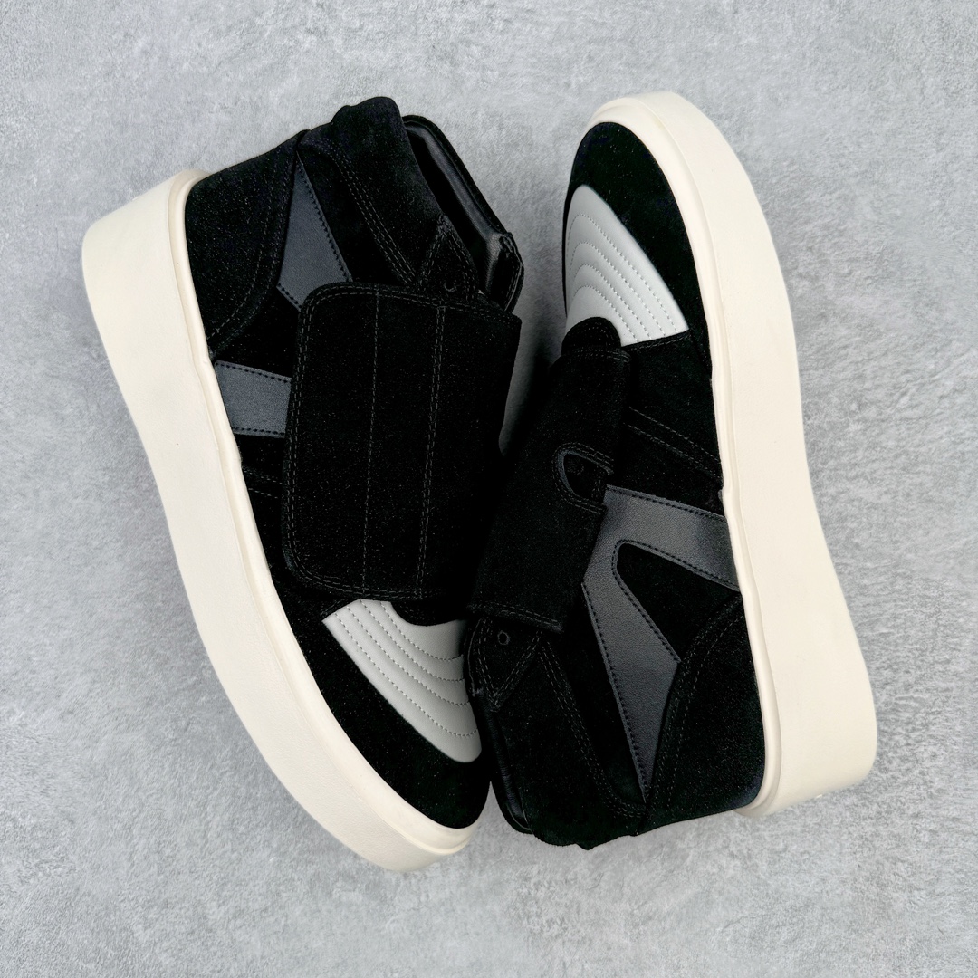 图片[3]-敬畏上帝/Fear of God FOG 101 High Top Sneaker 高帮板鞋 夜蓝浅灰米白色 欧美范儿必备 洛杉矶街头奢牌 平底低帮增高系带百搭休闲运动板鞋 附赠精致鞋带与配防尘袋配件 采用翻毛皮与牛剖革鞋面材质 外置耐磨橡胶大底 尺码：39 40 41 42 43 44 45-选品中心