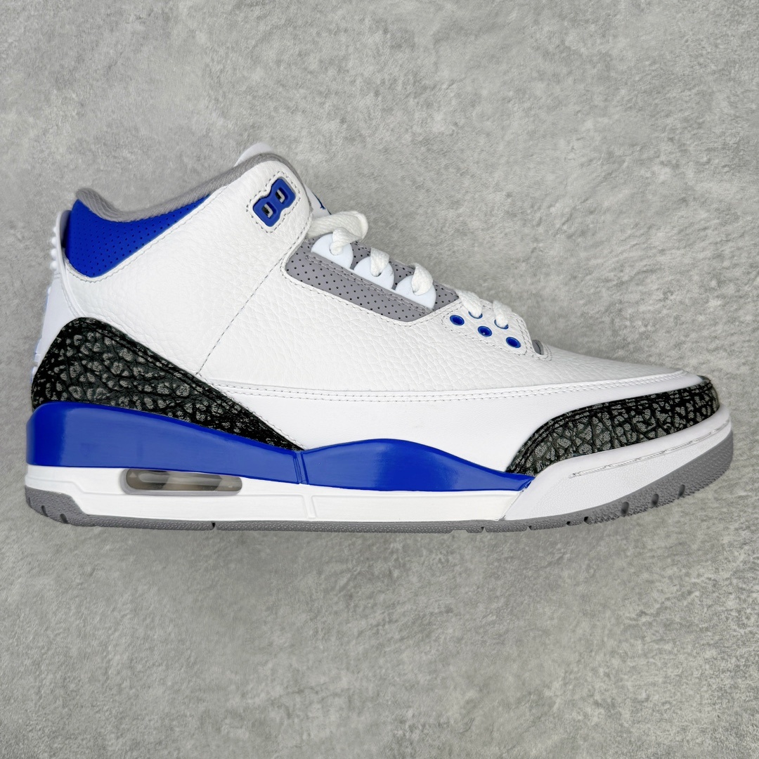 #渠道版 Air Jordan AJ3 Retro 小闪电白蓝 CT8532-145 目前市场最推荐的产