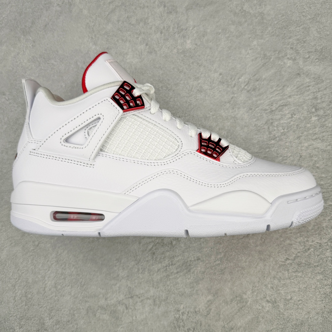 💰460 ＃GX Air Jordan AJ4 Retro 白红 CT8527-112 圈内最强四代 独家外贸特供尺码含 45.5 49.5 50.5 耗时半年巨作 全套原纸板楦头开发 原厂特供皮料加持 确保原汁原味 完美呈现四代版型 一比一鞋头弧度高度鞋身弧度 数据细节工艺流程均保持原鞋一致 原厂TPU网格鞋带扣 正确内里网布 菱角分明不变形无多余毛边 柔软性质感一致于原鞋 市场唯一原厂鞋扣模具 背面可见隐藏注塑口 原厂织唛标 原厂飞人电绣工艺 尾指中部跳三针 独家绑鞋带手法 印刷中底布 四线拉帮 米色美纹纸贴合固定 进口港宝加持 后跟自然饱满 全鞋荧光划线卡点 追求极致完美 每一双都是工艺品 多重QC质检 超越公司货的品控标准 实实在在的免检产品 尺码：40 40.5 41 42 42.5 43 44 44.5 45 45.5 46 47.5 48.5 49.5 50.5 编码：by5936030-运动鞋