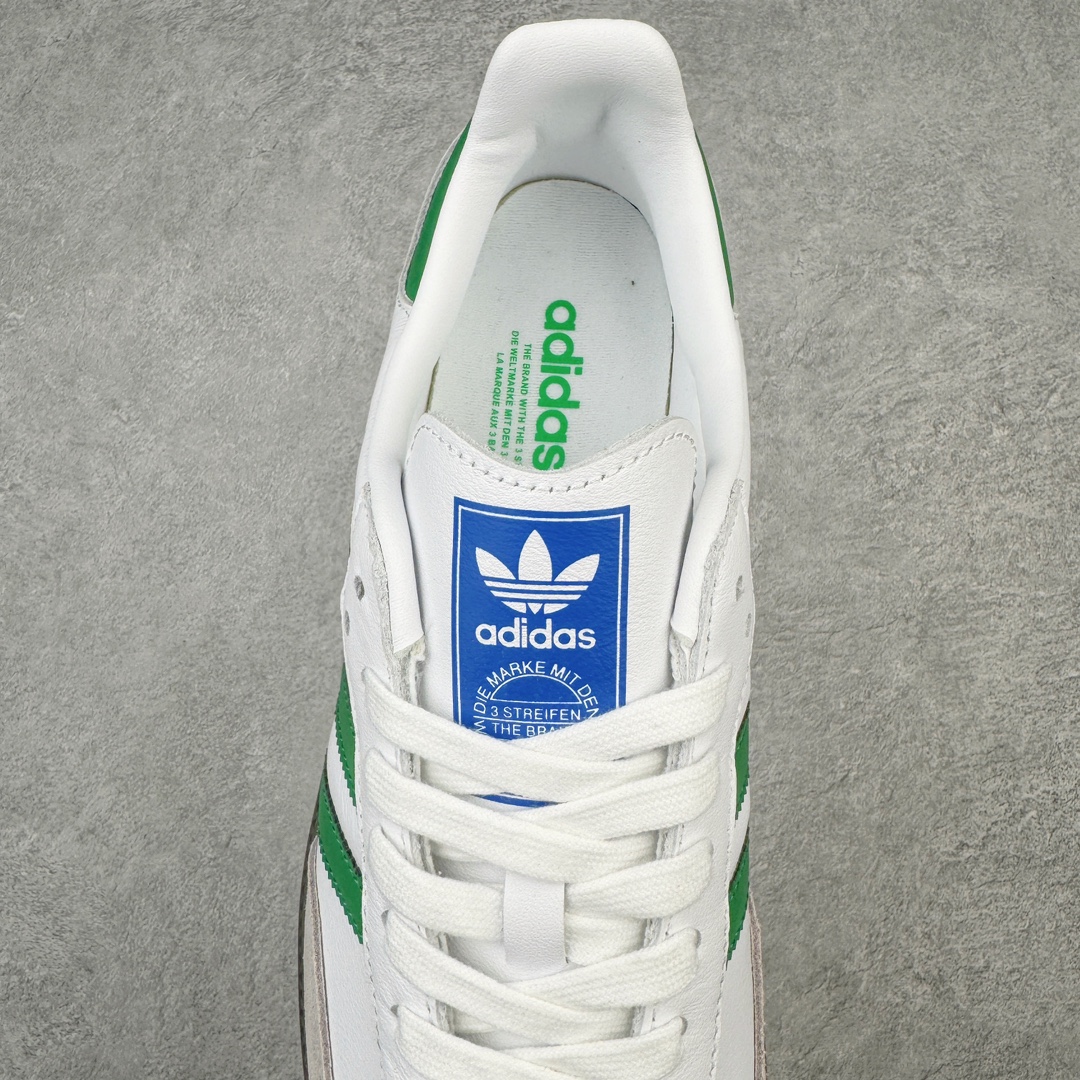 图片[5]-＃S2纯原福利 AD Original Samba OG 复古经典轻便板鞋 IG1024 市场最高版本 正确烫金高频细节 原装纳米超迁+原装头层皮料 独家私模橡胶大底 原盒原配 这款桑巴鞋展示了高质量的工艺 带有装饰的超锁缝制和无缝的手感 柔软、柔软的皮革造型和标志性的3条纹完成了精致的外观 正规合身鞋带 鞋面上有绒面鞋垫 橡胶鞋底 享受正畸套筒软感 自50年代首次亮相以来就一直在赢得粉丝的青睐 尺码：36 36.5 37.5 38 38.5 39 40 40.5 41 42 42.5 43 44 44.5 45-选品中心