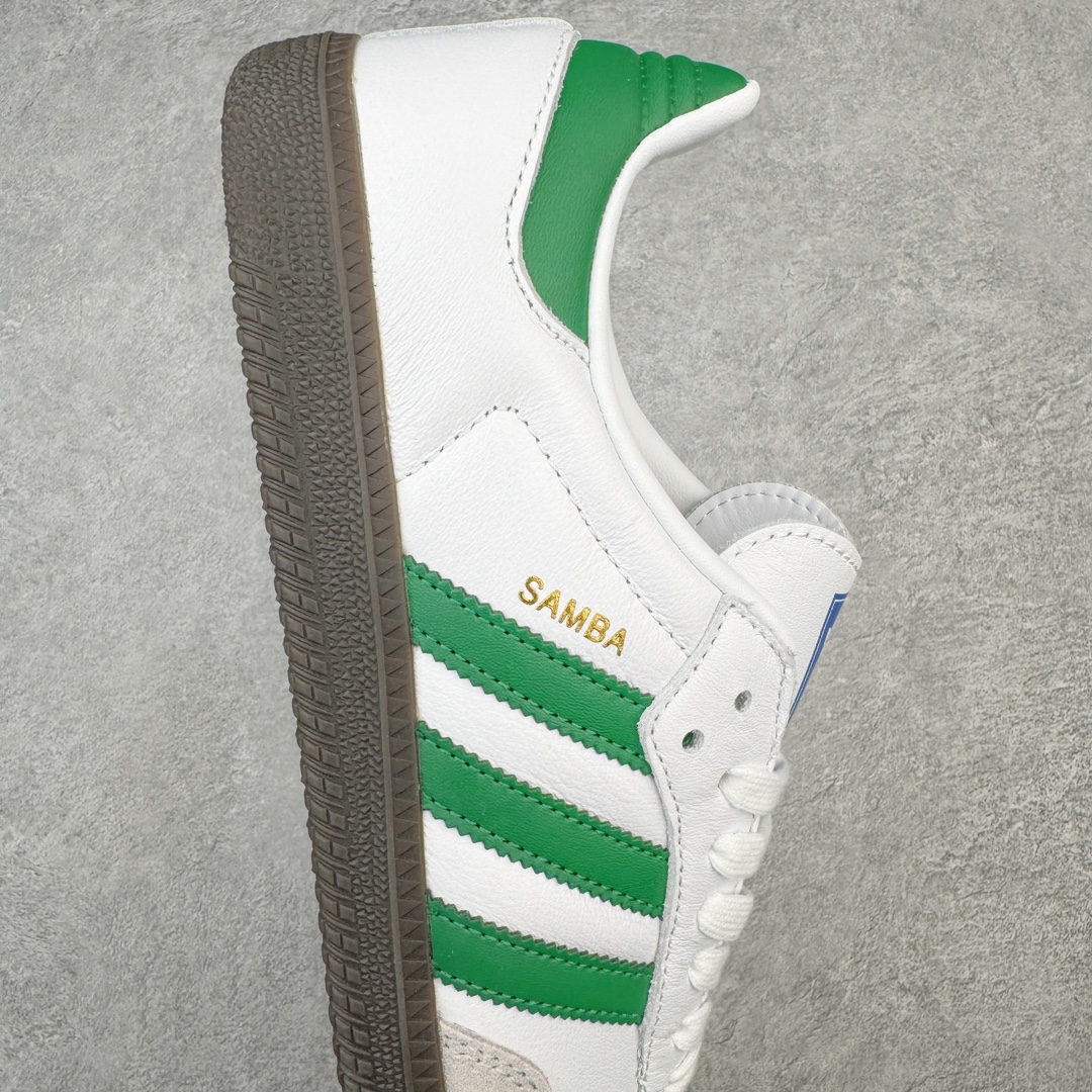 图片[6]-＃S2纯原福利 AD Original Samba OG 复古经典轻便板鞋 IG1024 市场最高版本 正确烫金高频细节 原装纳米超迁+原装头层皮料 独家私模橡胶大底 原盒原配 这款桑巴鞋展示了高质量的工艺 带有装饰的超锁缝制和无缝的手感 柔软、柔软的皮革造型和标志性的3条纹完成了精致的外观 正规合身鞋带 鞋面上有绒面鞋垫 橡胶鞋底 享受正畸套筒软感 自50年代首次亮相以来就一直在赢得粉丝的青睐 尺码：36 36.5 37.5 38 38.5 39 40 40.5 41 42 42.5 43 44 44.5 45-选品中心
