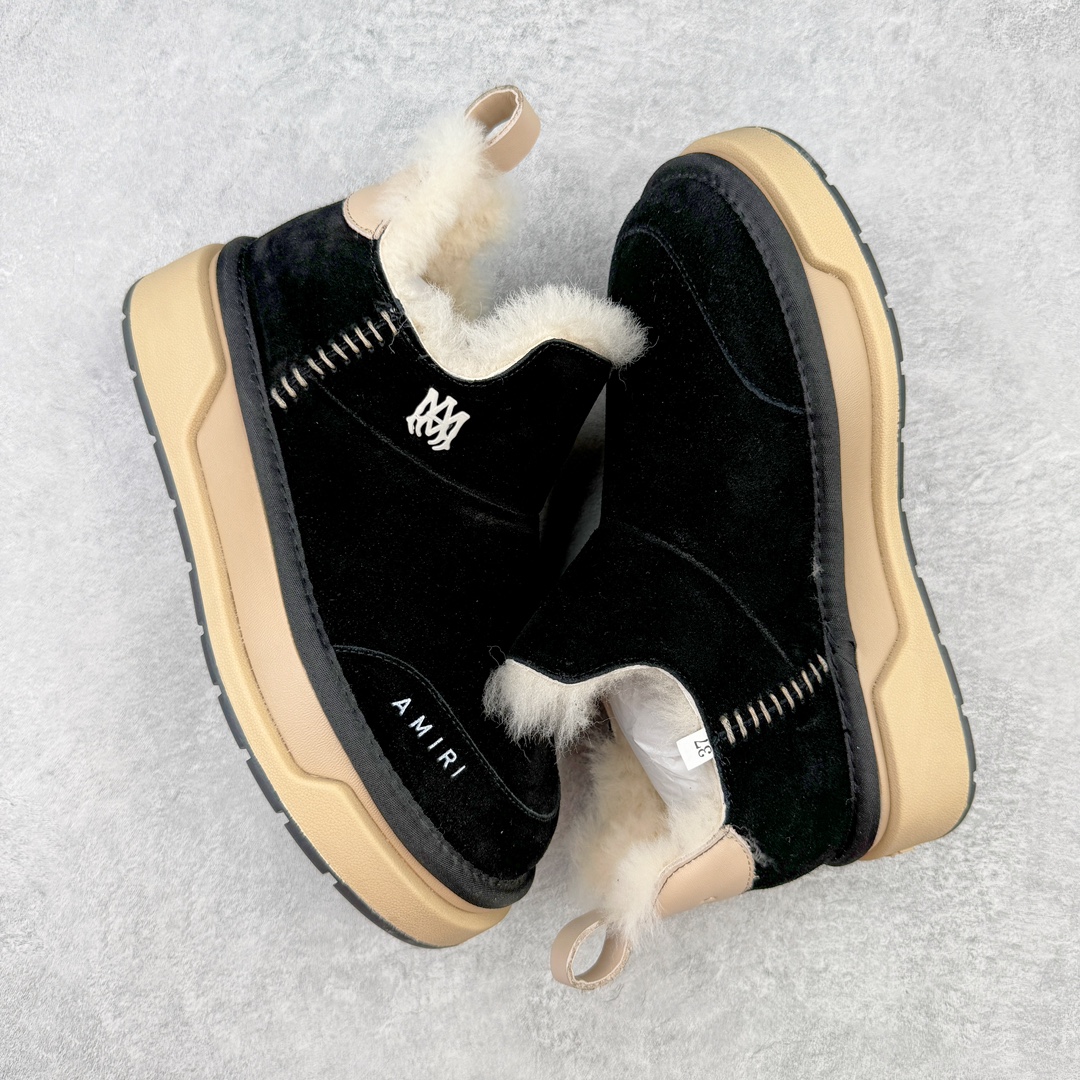 图片[3]-AMIRI埃米尔2023s冬季最新雪地靴系列 AMIRI是来自美国的潮流品牌 迅速走红国际时装界的一个年轻品牌 国内由©️陈冠希 ®️杨幂上脚后呈爆火状态 官网一度出现断货情况 品牌所致力打造潮流的风格 毛鞋的保暖性结构搭载日系风格 鞋子整体轻盈不显笨重 颜值与舒适度并存 ❶面料：原版定制水染牛皮 ❷内里：原版进口羊毛 ❸垫脚：原版进口羊毛 ❹大底：原版开模TPU防滑大底 ❺包装：定制原版全套包装 ❻尺码：35-40-选品中心