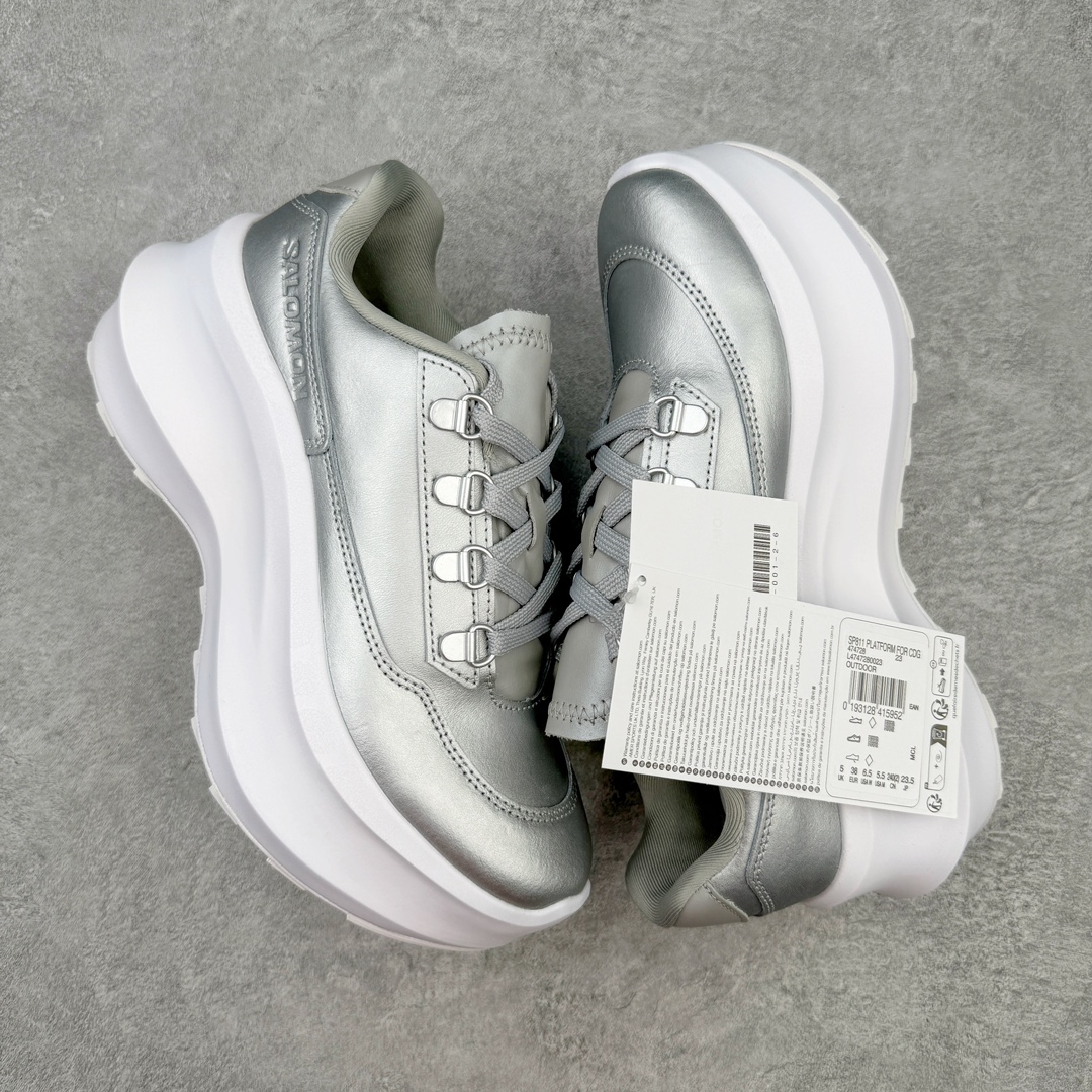 图片[3]-＃绿X Comme des Garçons x SALOMON SR811 Leather Platform CDG联名萨洛蒙防滑耐磨低帮运动休闲鞋老爹鞋 纯原外贸平台特供订单 全套原纸板楦头开发 原厂特供网布配套加持 确保原汁原味 完美呈现版型 原档数据独家私模大底 原装Ortholite轻量化鞋垫 中底布带钢印编号 原厂TPU锁扣 进口港宝加持 后跟自然饱满 还原公司包裹性 穿着者可以轻松驾驭户外与通勤下的任何运动生活场景 无缝鞋身户外随意纵横 颜值与脚感兼备 出街通勤 绝对非常吸睛 你值得拥有 尺码：36 36.5 37.5 38 38.5 39 40-选品中心