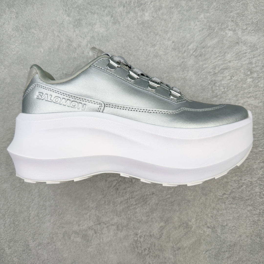 ＃绿X Comme des Garçons x SALOMON SR811 Leather Platform CDG联名萨洛蒙防滑耐磨低帮运动休闲鞋老爹鞋 纯原外贸平台特供订单 全套原纸板楦头开发 原厂特供网布配套加持 确保原汁原味 完美呈现版型 原档数据独家私模大底 原装Ortholite轻量化鞋垫 中底布带钢印编号 原厂TPU锁扣 进口港宝加持 后跟自然饱满 还原公司包裹性 穿着者可以轻松驾驭户外与通勤下的任何运动生活场景 无缝鞋身户外随意纵横 颜值与脚感兼备 出街通勤 绝对非常吸睛 你值得拥有 尺码：36 36.5 37.5 38 38.5 39 40-选品中心