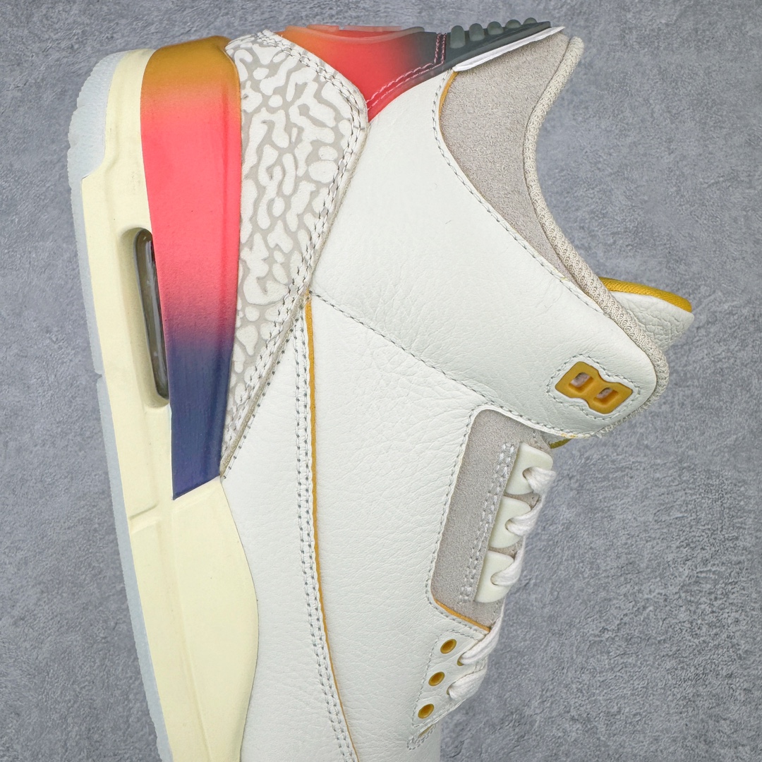 图片[6]-＃PK纯原 J Balvin x Air Jordan AJ3 联名白蓝红 彩虹渐变 FN0344-901 目前市场最推荐的产品 市场唯一正确批次 操刀耗时半年巨作 超合理的单价 拒绝高利润 全套原纸板楦头开发 原厂大底磨具加持立体防滑纹理 原装可视Air Sole气垫 原汁原味最完美的三代版型 唯一正确鞋头趴度弧度高度鞋身腰线 原厂TPU彩虹扎染后跟饰片 正确内里反口里网布 皮料菱角分明不变形无多余毛边 广东原厂zp同批次手工大底描漆拉丝 市场唯一原厂鞋扣模具 原厂织唛标 原厂飞人电绣工艺 尾指中部跳三针 独家绑鞋带手法 印刷中底布 四线拉帮 米色美纹纸贴合固定 进口港宝加持 后跟自然饱满 全鞋荧光划线卡点 追求极致完美 每一双都是工艺品 多重QC质检 超越公司货的品控标准 实实在在的免检产品 尺码：40 40.5 41 42 42.5 43 44 44.5 45 46 47.5 48.5-选品中心