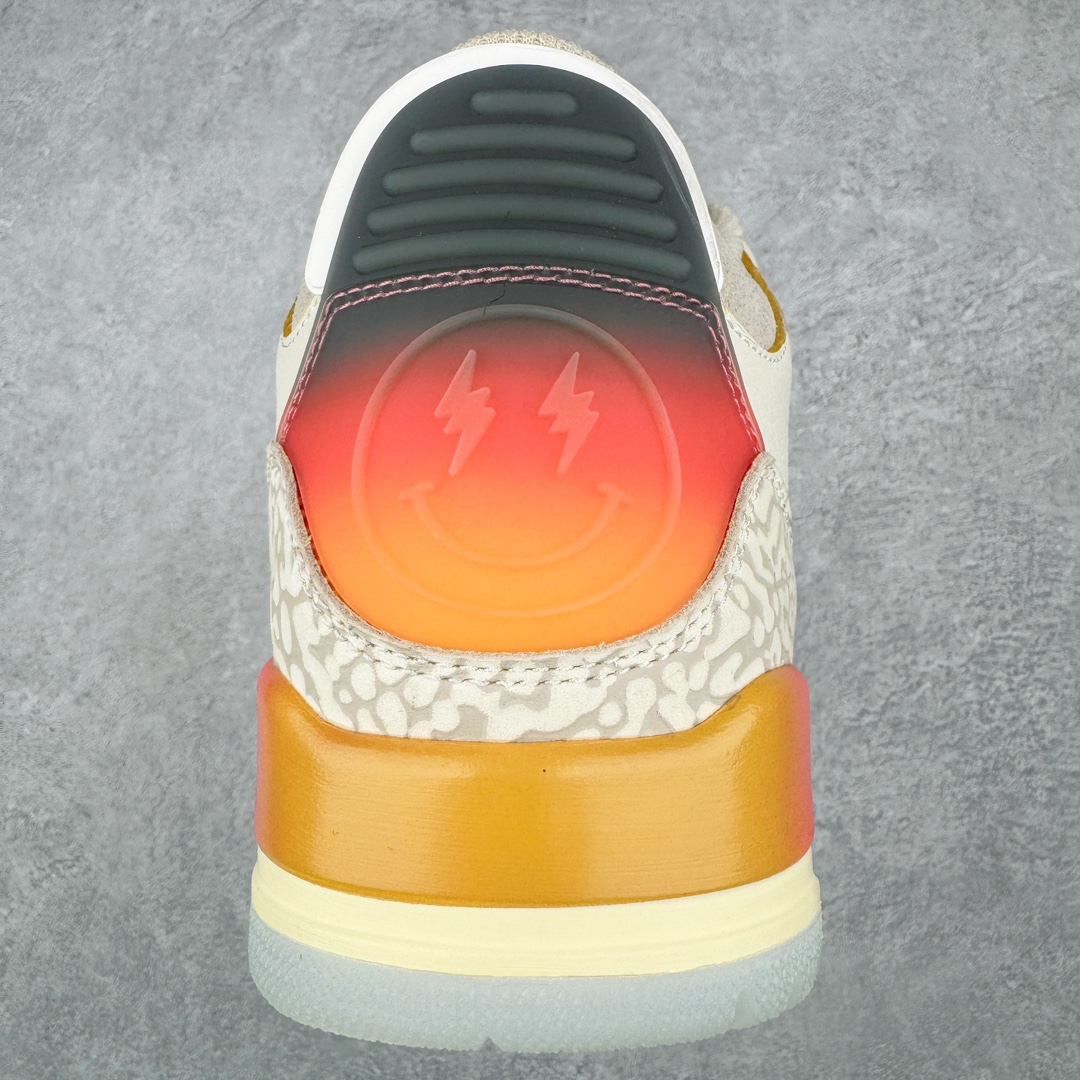 图片[8]-＃PK纯原 J Balvin x Air Jordan AJ3 联名白蓝红 彩虹渐变 FN0344-901 目前市场最推荐的产品 市场唯一正确批次 操刀耗时半年巨作 超合理的单价 拒绝高利润 全套原纸板楦头开发 原厂大底磨具加持立体防滑纹理 原装可视Air Sole气垫 原汁原味最完美的三代版型 唯一正确鞋头趴度弧度高度鞋身腰线 原厂TPU彩虹扎染后跟饰片 正确内里反口里网布 皮料菱角分明不变形无多余毛边 广东原厂zp同批次手工大底描漆拉丝 市场唯一原厂鞋扣模具 原厂织唛标 原厂飞人电绣工艺 尾指中部跳三针 独家绑鞋带手法 印刷中底布 四线拉帮 米色美纹纸贴合固定 进口港宝加持 后跟自然饱满 全鞋荧光划线卡点 追求极致完美 每一双都是工艺品 多重QC质检 超越公司货的品控标准 实实在在的免检产品 尺码：40 40.5 41 42 42.5 43 44 44.5 45 46 47.5 48.5-选品中心