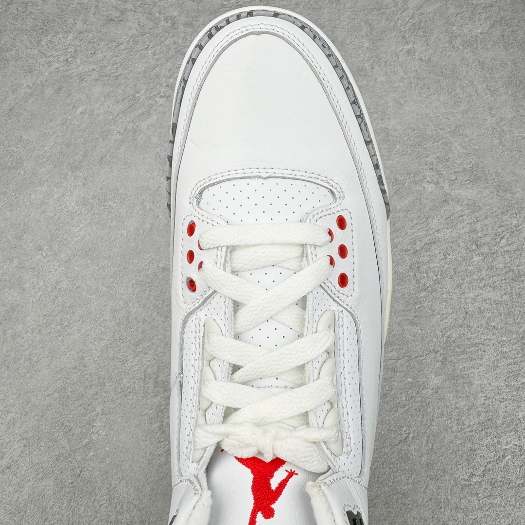 图片[4]-＃PK纯原 Air Jordan AJ3 Retro 做旧白水泥 DN3707-100 目前市场最推荐的产品 市场唯一正确批次 操刀耗时半年巨作 超合理的单价 拒绝高利润 全套原纸板楦头开发 原厂大底磨具加持立体防滑纹理 原装可视Air Sole气垫 原汁原味最完美的三代版型 唯一正确鞋头趴度弧度高度鞋身腰线 原厂TPU彩虹扎染后跟饰片 正确内里反口里网布 皮料菱角分明不变形无多余毛边 广东原厂zp同批次手工大底描漆拉丝 市场唯一原厂鞋扣模具 原厂织唛标 原厂飞人电绣工艺 尾指中部跳三针 独家绑鞋带手法 印刷中底布 四线拉帮 米色美纹纸贴合固定 进口港宝加持 后跟自然饱满 全鞋荧光划线卡点 追求极致完美 每一双都是工艺品 多重QC质检 超越公司货的品控标准 实实在在的免检产品 尺码：40 40.5 41 42 42.5 43 44 44.5 45 46 47.5 48.5-选品中心