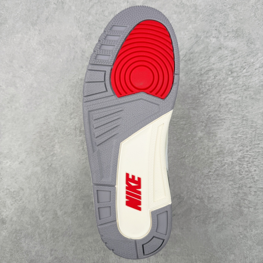 图片[9]-＃PK纯原 Air Jordan AJ3 Retro 做旧白水泥 DN3707-100 目前市场最推荐的产品 市场唯一正确批次 操刀耗时半年巨作 超合理的单价 拒绝高利润 全套原纸板楦头开发 原厂大底磨具加持立体防滑纹理 原装可视Air Sole气垫 原汁原味最完美的三代版型 唯一正确鞋头趴度弧度高度鞋身腰线 原厂TPU彩虹扎染后跟饰片 正确内里反口里网布 皮料菱角分明不变形无多余毛边 广东原厂zp同批次手工大底描漆拉丝 市场唯一原厂鞋扣模具 原厂织唛标 原厂飞人电绣工艺 尾指中部跳三针 独家绑鞋带手法 印刷中底布 四线拉帮 米色美纹纸贴合固定 进口港宝加持 后跟自然饱满 全鞋荧光划线卡点 追求极致完美 每一双都是工艺品 多重QC质检 超越公司货的品控标准 实实在在的免检产品 尺码：40 40.5 41 42 42.5 43 44 44.5 45 46 47.5 48.5-选品中心