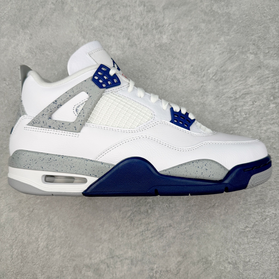 零售💰390 ＃PK纯原 Air Jordan AJ4 Retro 午夜蓝 DH6927-140 耗时半年巨作 全套原纸板楦头开发 原厂特供皮料加持 确保原汁原味 完美呈现四代版型 一比一鞋头弧度高度鞋身弧度 数据细节工艺流程均保持原鞋一致 原厂TPU网格鞋带扣 正确内里网布 菱角分明不变形无多余毛边 柔软性质感一致于原鞋 原厂织唛标 原厂飞人电绣工艺 尾指中部跳三针 独家绑鞋带手法 印刷中底布 四线拉帮 米色美纹纸贴合固定 进口港宝加持 后跟自然饱满 全鞋荧光划线卡点 追求极致完美 每一双都是工艺品 多重QC质检 超越公司货的品控标准 实实在在的免检产品 尺码：40 40.5 41 42 42.5 43 44 44.5 45 46 47.5 编码：by3936090-运动鞋