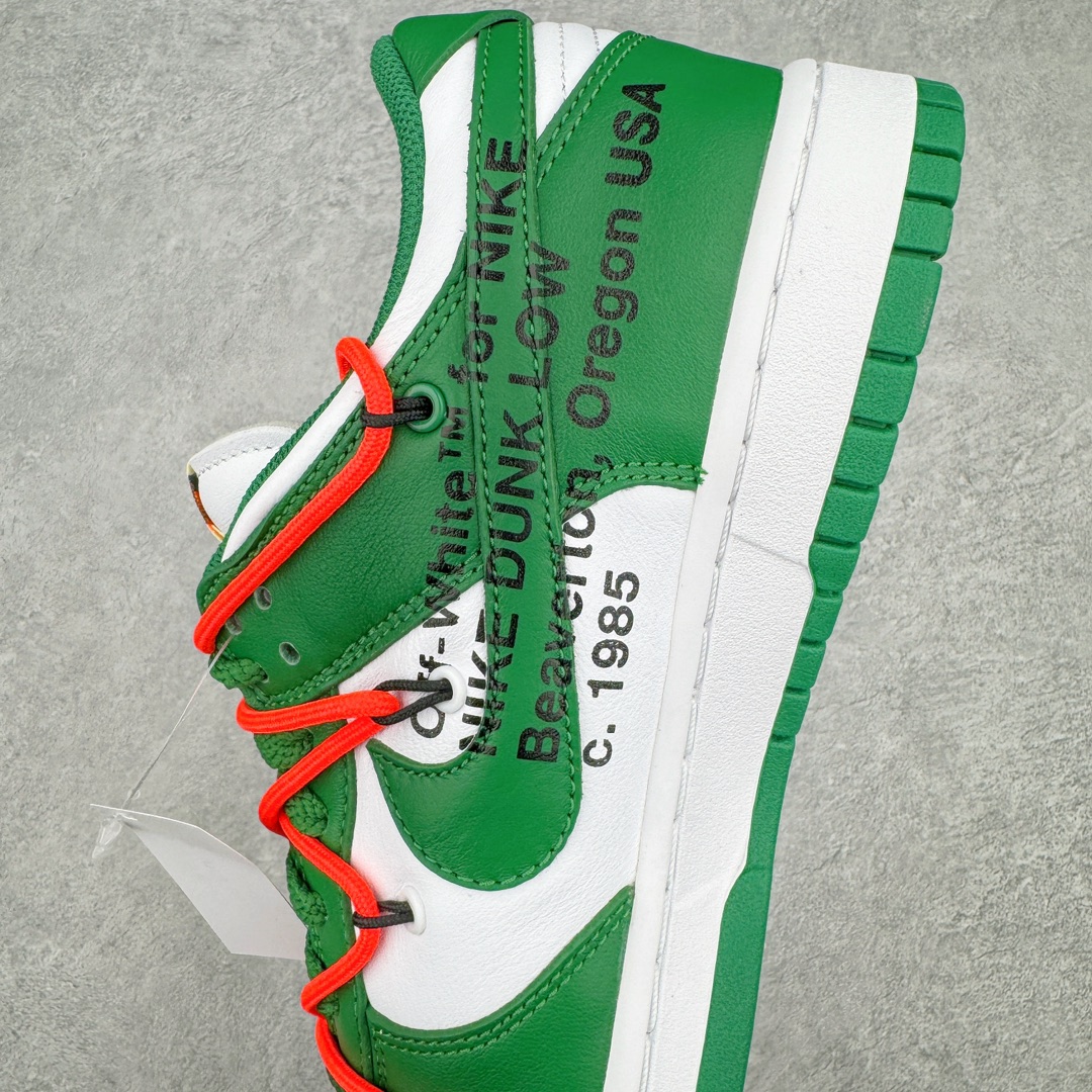 图片[7]-零售💰440 ＃PK纯原 Off-White™ x NK Dunk Low OW联名绿色 CT0856-100 Pnme Asia贝利原厂皮料加持 全套原楦原模倾力打造完美版型 独家原厂航空铝磨具打磨大底 鞋头坡度75° 极致还原 无解鞋型 原盒原装配套 圈内天花板工艺 原厂冲刀 超高清洁度 全鞋零毛边皮料切割 采用原厂百宏鞋带以及原厂百宏织唛舌标 鞋带孔收紧绳长度 足以区分市面口嗨版本 原厂油墨 色泽亮度 高频效果一致 原厂拉帮工艺 针距密度一致 一针一线自然拉伸不弯曲 青岛定制原装标几率过验 SIZE：36 36.5 37.5 38 38.5 39 40 40.5 41 42 42.5 43 44 44.5 45 46 47.5 编码：by4936040-运动鞋