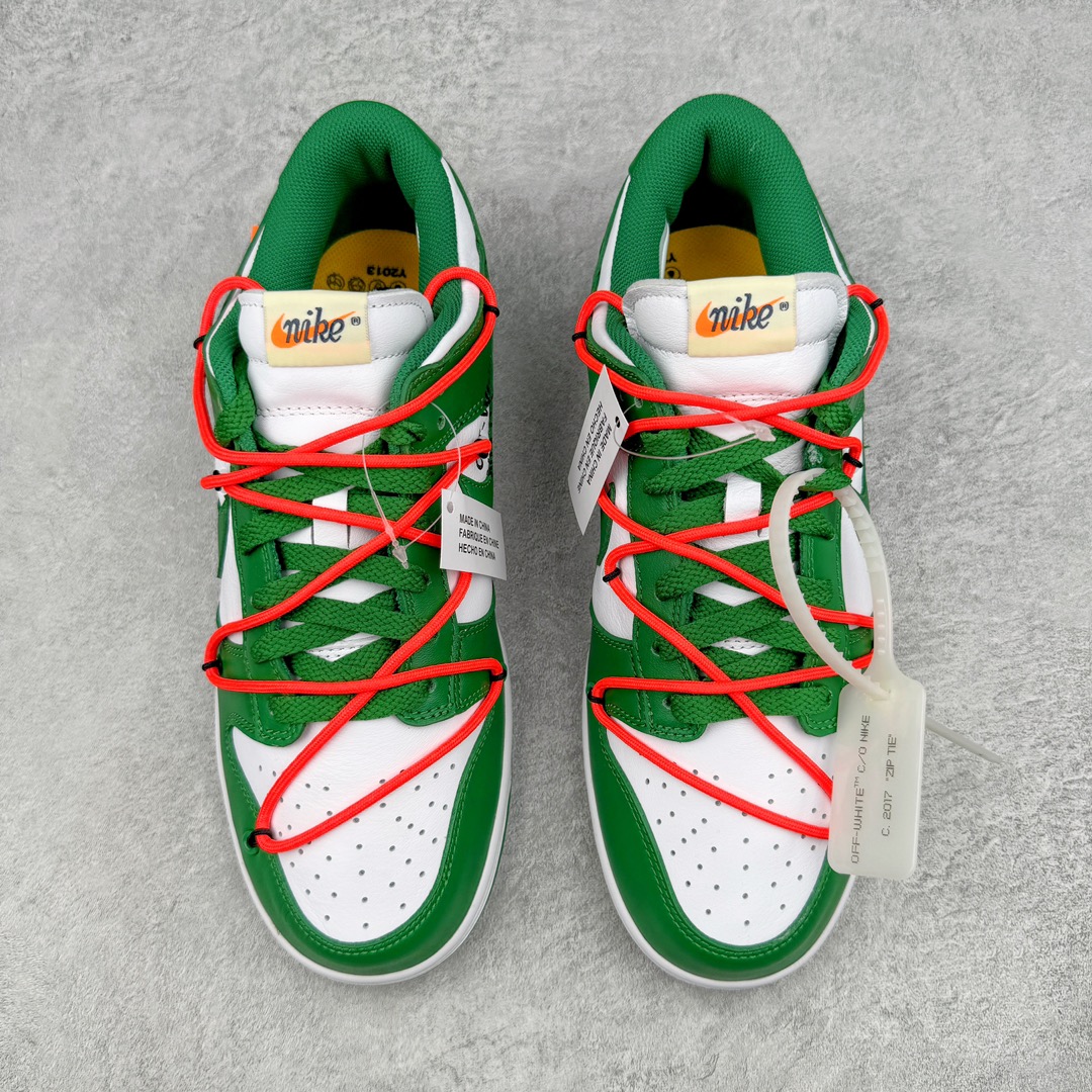 图片[2]-零售💰440 ＃PK纯原 Off-White™ x NK Dunk Low OW联名绿色 CT0856-100 Pnme Asia贝利原厂皮料加持 全套原楦原模倾力打造完美版型 独家原厂航空铝磨具打磨大底 鞋头坡度75° 极致还原 无解鞋型 原盒原装配套 圈内天花板工艺 原厂冲刀 超高清洁度 全鞋零毛边皮料切割 采用原厂百宏鞋带以及原厂百宏织唛舌标 鞋带孔收紧绳长度 足以区分市面口嗨版本 原厂油墨 色泽亮度 高频效果一致 原厂拉帮工艺 针距密度一致 一针一线自然拉伸不弯曲 青岛定制原装标几率过验 SIZE：36 36.5 37.5 38 38.5 39 40 40.5 41 42 42.5 43 44 44.5 45 46 47.5 编码：by4936040-运动鞋