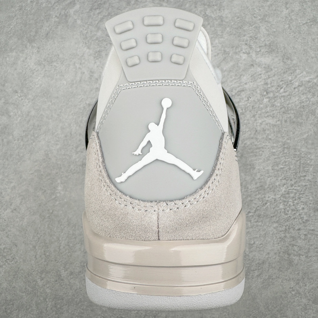 图片[8]-💰460 ＃GX Air Jordan AJ4 Retro 电镀银 AQ9129-001 圈内最强四代 独家外贸特供尺码含 45.5 49.5 50.5 耗时半年巨作 全套原纸板楦头开发 原厂特供皮料加持 确保原汁原味 完美呈现四代版型 一比一鞋头弧度高度鞋身弧度 数据细节工艺流程均保持原鞋一致 原厂TPU网格鞋带扣 正确内里网布 菱角分明不变形无多余毛边 柔软性质感一致于原鞋 市场唯一原厂鞋扣模具 背面可见隐藏注塑口 原厂织唛标 原厂飞人电绣工艺 尾指中部跳三针 独家绑鞋带手法 印刷中底布 四线拉帮 米色美纹纸贴合固定 进口港宝加持 后跟自然饱满 全鞋荧光划线卡点 追求极致完美 每一双都是工艺品 多重QC质检 超越公司货的品控标准 实实在在的免检产品 尺码：40 40.5 41 42 42.5 43 44 44.5 45 45.5 46 47.5 48.5 49.5 50.5 编码：by5936030-运动鞋