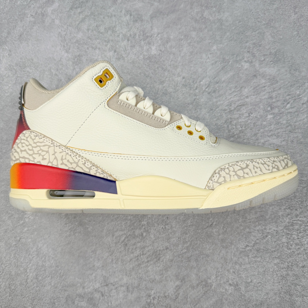 零售💰450 ＃PK纯原 J Balvin x Air Jordan AJ3 联名白蓝红 彩虹渐变 FN0344-901 目前市场最推荐的产品 市场唯一正确批次 操刀耗时半年巨作 超合理的单价 拒绝高利润 全套原纸板楦头开发 原厂大底磨具加持立体防滑纹理 原装可视Air Sole气垫 原汁原味最完美的三代版型 唯一正确鞋头趴度弧度高度鞋身腰线 原厂TPU彩虹扎染后跟饰片 正确内里反口里网布 皮料菱角分明不变形无多余毛边 广东原厂zp同批次手工大底描漆拉丝 市场唯一原厂鞋扣模具 原厂织唛标 原厂飞人电绣工艺 尾指中部跳三针 独家绑鞋带手法 印刷中底布 四线拉帮 米色美纹纸贴合固定 进口港宝加持 后跟自然饱满 全鞋荧光划线卡点 追求极致完美 每一双都是工艺品 多重QC质检 超越公司货的品控标准 实实在在的免检产品 尺码：40 40.5 41 42 42.5 43 44 44.5 45 46 47.5 48.5 编码：by4936050-运动鞋