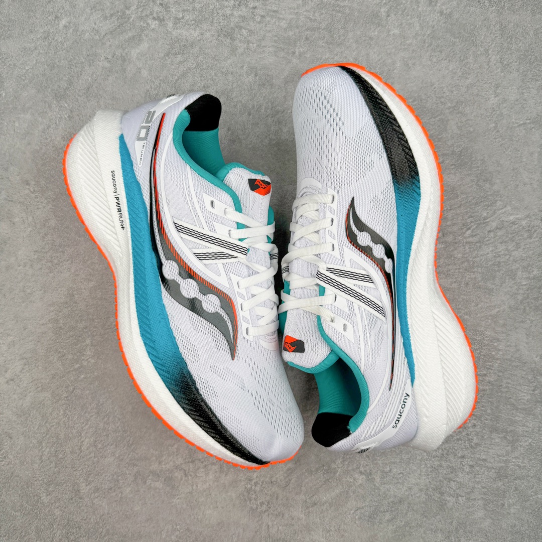 图片[3]-零售💰290 ＃SG纯原 Saucony Triumph 20 索康尼胜利20代旗舰级缓震型跑鞋 性能相比前几代再升级：鞋面采用全新升级的工学网设计 贴合脚部更透气 中底部分使用最新的PWRRUN+材质 搭配PWRRUN+鞋垫使中底的大幅加厚 10mm坡差进一步提供缓震、回弹性能 内底则采用了FORMFIT动态适应系统 动态契合脚型 提升包裹性和舒适性 提供更卓越的动态回馈体验 XT-900橡胶大底 可提供良好的抓地力和较强抗磨性能 SIZE：35.5 36 36.5 37.5 38 38.5 39 40 40.5 41 42 42.5 43 44 44.5 45 编码：by2936090-运动鞋