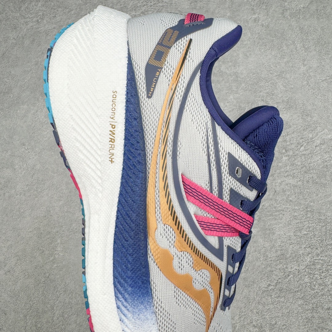 图片[6]-零售💰290 ＃SG纯原 Saucony Triumph 20 索康尼胜利20代旗舰级缓震型跑鞋 性能相比前几代再升级：鞋面采用全新升级的工学网设计 贴合脚部更透气 中底部分使用最新的PWRRUN+材质 搭配PWRRUN+鞋垫使中底的大幅加厚 10mm坡差进一步提供缓震、回弹性能 内底则采用了FORMFIT动态适应系统 动态契合脚型 提升包裹性和舒适性 提供更卓越的动态回馈体验 XT-900橡胶大底 可提供良好的抓地力和较强抗磨性能 SIZE：35.5 36 36.5 37.5 38 38.5 39 40 40.5 41 42 42.5 43 44 44.5 45 编码：by2936090-运动鞋