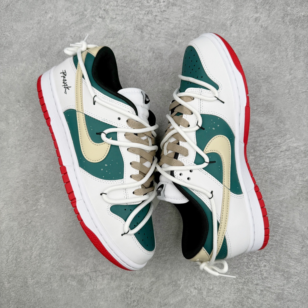 图片[3]-＃YC纯原福利 NK Dunk Low 向限探索 绿白棕 FD9762-061 定制系列天花板 无原鞋不开发 全系列得物原鞋一比一校对开发 配色持续更新中 终端对接 优势输出 全套原厂楦头原纸板数据档案倾力打造 原汁原味莞产 极致还原 圈内最强针车工艺 高端零售指定版 广东原厂配套原盒原标 鞋盒分三个尺码段 原厂冲刀 超高清洁度 全鞋零毛边皮料切割 采用原厂百宏鞋带以及原厂百宏织唛舌标 内标可供原厂几率过验 进口原装条纹中底布 四线拉帮白色点胶 原厂拉帮手法遵循公司 原厂电绣 极致还原 尺码：35.5 36 36.5 37.5 38 38.5 39 40 40.5 41 42 42.5 43 44 44.5 45 46-选品中心