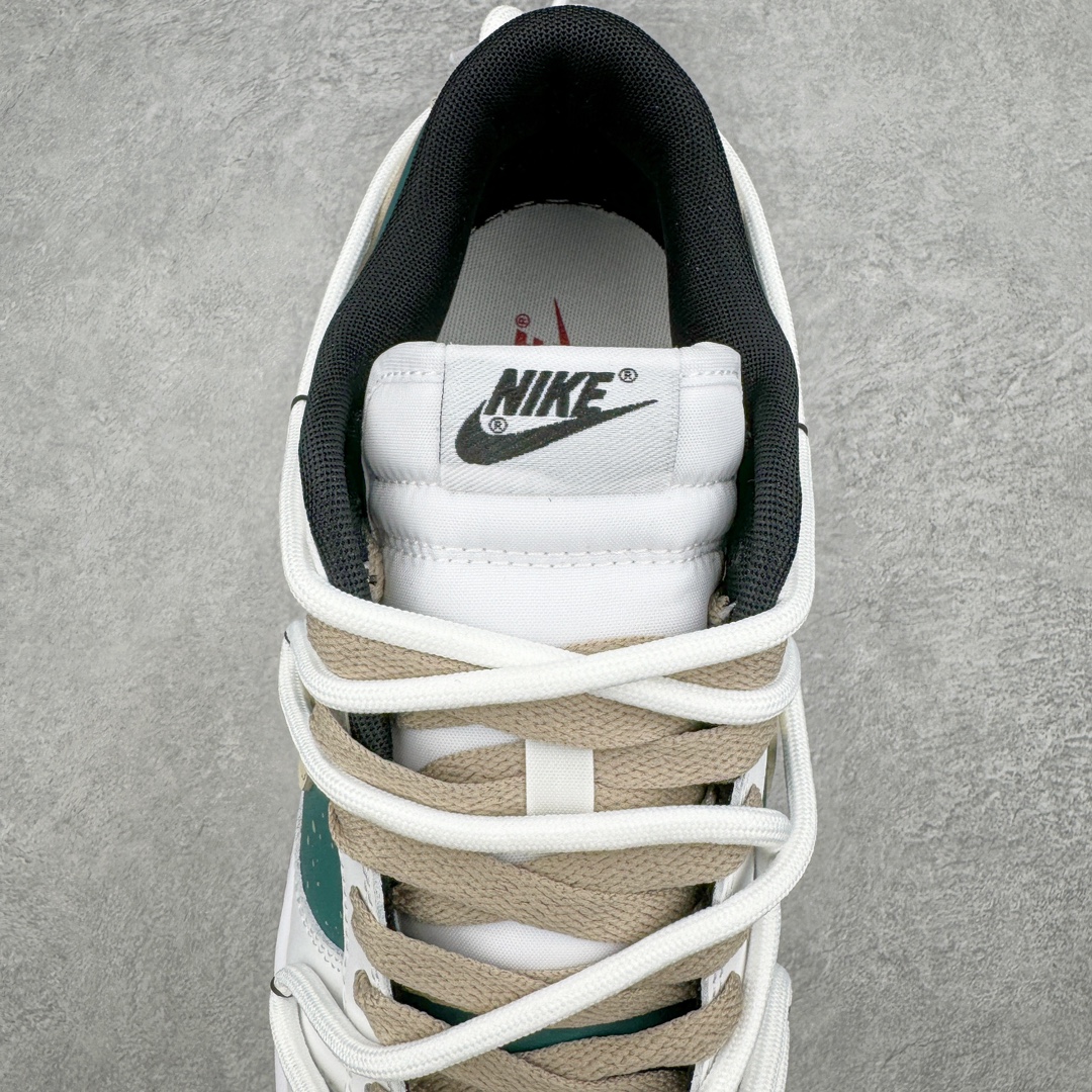 图片[5]-＃YC纯原福利 NK Dunk Low 向限探索 绿白棕 FD9762-061 定制系列天花板 无原鞋不开发 全系列得物原鞋一比一校对开发 配色持续更新中 终端对接 优势输出 全套原厂楦头原纸板数据档案倾力打造 原汁原味莞产 极致还原 圈内最强针车工艺 高端零售指定版 广东原厂配套原盒原标 鞋盒分三个尺码段 原厂冲刀 超高清洁度 全鞋零毛边皮料切割 采用原厂百宏鞋带以及原厂百宏织唛舌标 内标可供原厂几率过验 进口原装条纹中底布 四线拉帮白色点胶 原厂拉帮手法遵循公司 原厂电绣 极致还原 尺码：35.5 36 36.5 37.5 38 38.5 39 40 40.5 41 42 42.5 43 44 44.5 45 46-选品中心