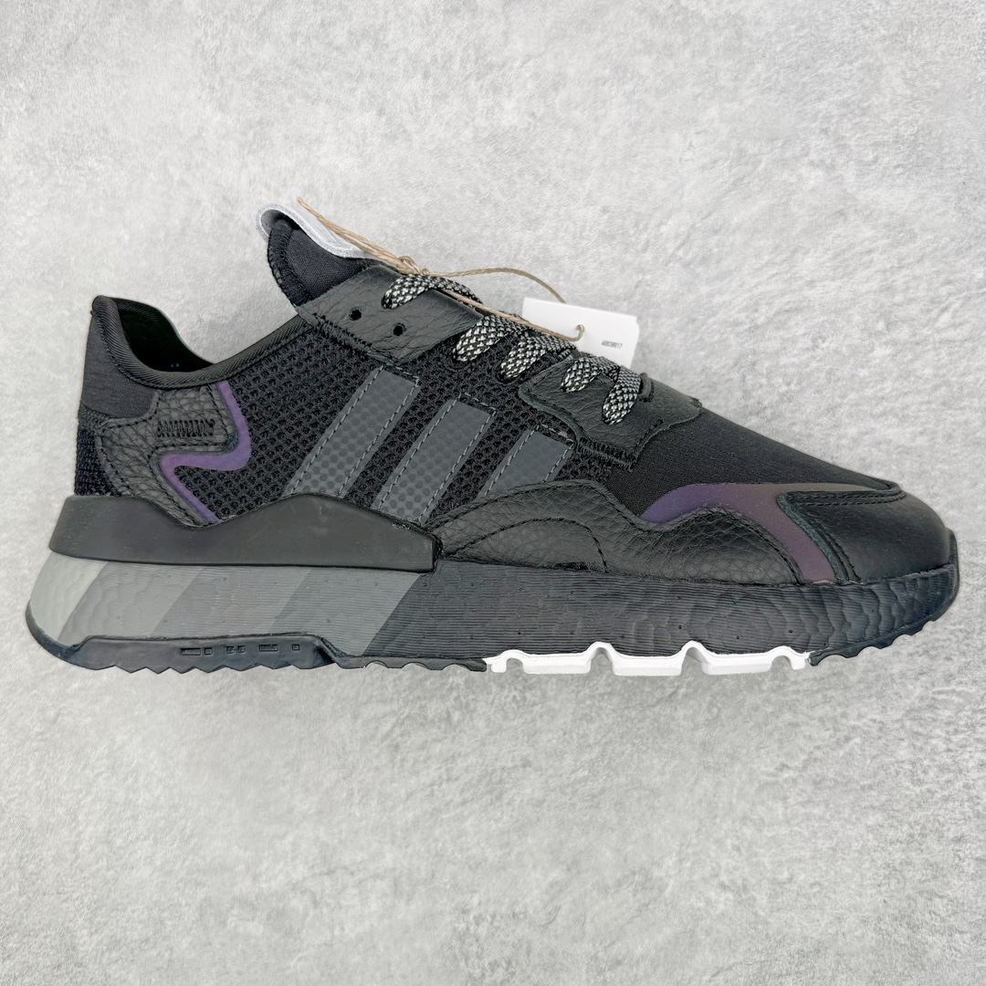 图片[5]-＃纯原福利 AD originals Nite Jogger Pride 夜行者减震耐磨低帮反光复古休闲百搭运动跑鞋 原厂材料 原厂大底 原装工艺 原鞋一致 记忆海绵 鞋眼使用原鞋一致电绣加针车工艺 后跟全部一致采用原鞋工艺 四针六线进口机 区别市面三针五线 头层皮打造 原厂流水标 3D喷漆 瞄漆 私家独模 网布搭配麂皮拼接打造鞋面 极具复古风格鞋头及鞋跟点缀3M反光设计 极为亮眼中底采用全掌Boost科技 厚度相当可观 脚感极佳 尺码：36 36⅔ 37⅓ 38 38⅔ 39⅓ 40 40⅔ 41⅓ 42 42⅔ 43⅓ 44 45-选品中心