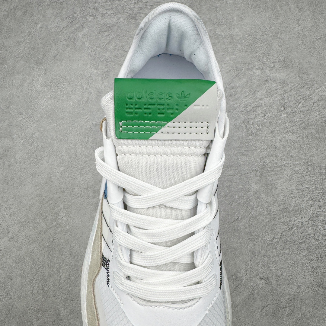 图片[5]-＃纯原福利 AD originals Nite Jogger Pride 夜行者减震耐磨低帮反光复古休闲百搭运动跑鞋 原厂材料 原厂大底 原装工艺 原鞋一致 记忆海绵 鞋眼使用原鞋一致电绣加针车工艺 后跟全部一致采用原鞋工艺 四针六线进口机 区别市面三针五线 头层皮打造 原厂流水标 3D喷漆 瞄漆 私家独模 网布搭配麂皮拼接打造鞋面 极具复古风格鞋头及鞋跟点缀3M反光设计 极为亮眼中底采用全掌Boost科技 厚度相当可观 脚感极佳 尺码：36 36⅔ 37⅓ 38 38⅔ 39⅓ 40 40⅔ 41⅓ 42 42⅔ 43⅓ 44 45-选品中心