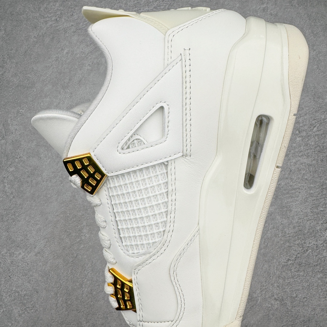 图片[7]-＃Y3纯原 Air Jordan AJ4 Retro 盐白金属扣 AQ9129-170 市售天花板产物 耗时半年巨作 全套原纸板楦头开发 原厂特供皮料加持 确保原汁原味 完美呈现四代版型 一比一鞋头弧度高度鞋身弧度 数据细节工艺流程均保持原鞋一致 原厂TPU网格鞋带扣 正确内里网布 菱角分明不变形无多余毛边 柔软性质感一致于原鞋 市场唯一原厂鞋扣模具 背面可见隐藏注塑口 原厂织唛标 原厂飞人电绣工艺 尾指中部跳三针 独家绑鞋带手法 印刷中底布 四线拉帮 米色美纹纸贴合固定 进口港宝加持 后跟自然饱满 全鞋荧光划线卡点 追求极致完美 每一双都是工艺品 多重QC质检 超越公司货的品控标准 实实在在的免检产品 尺码：36 36.5 37.5 38 38.5 39 40 40.5 41 42 42.5 43 44 44.5 45 46 47.5 48.5-选品中心