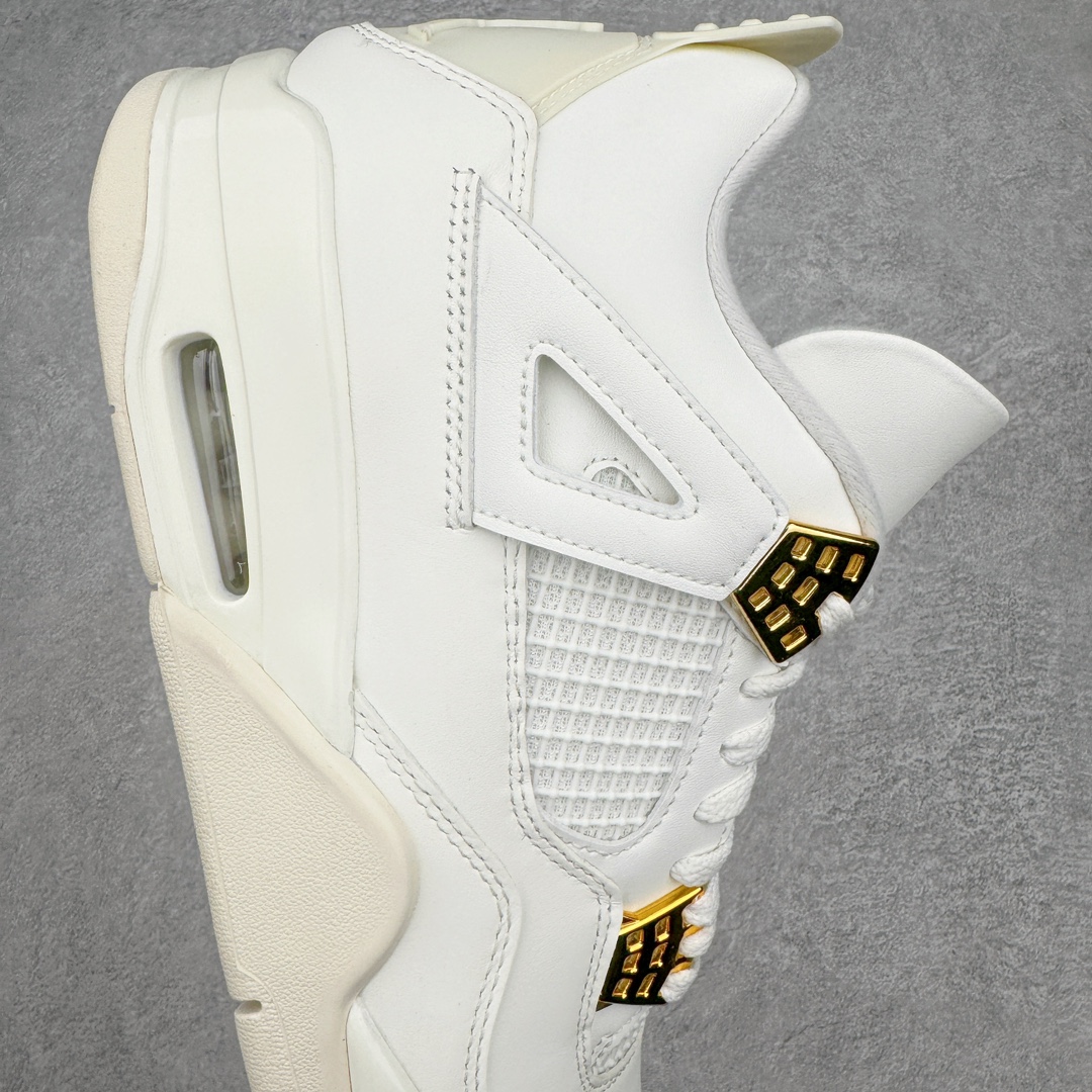 图片[6]-＃Y3纯原 Air Jordan AJ4 Retro 盐白金属扣 AQ9129-170 市售天花板产物 耗时半年巨作 全套原纸板楦头开发 原厂特供皮料加持 确保原汁原味 完美呈现四代版型 一比一鞋头弧度高度鞋身弧度 数据细节工艺流程均保持原鞋一致 原厂TPU网格鞋带扣 正确内里网布 菱角分明不变形无多余毛边 柔软性质感一致于原鞋 市场唯一原厂鞋扣模具 背面可见隐藏注塑口 原厂织唛标 原厂飞人电绣工艺 尾指中部跳三针 独家绑鞋带手法 印刷中底布 四线拉帮 米色美纹纸贴合固定 进口港宝加持 后跟自然饱满 全鞋荧光划线卡点 追求极致完美 每一双都是工艺品 多重QC质检 超越公司货的品控标准 实实在在的免检产品 尺码：36 36.5 37.5 38 38.5 39 40 40.5 41 42 42.5 43 44 44.5 45 46 47.5 48.5-选品中心