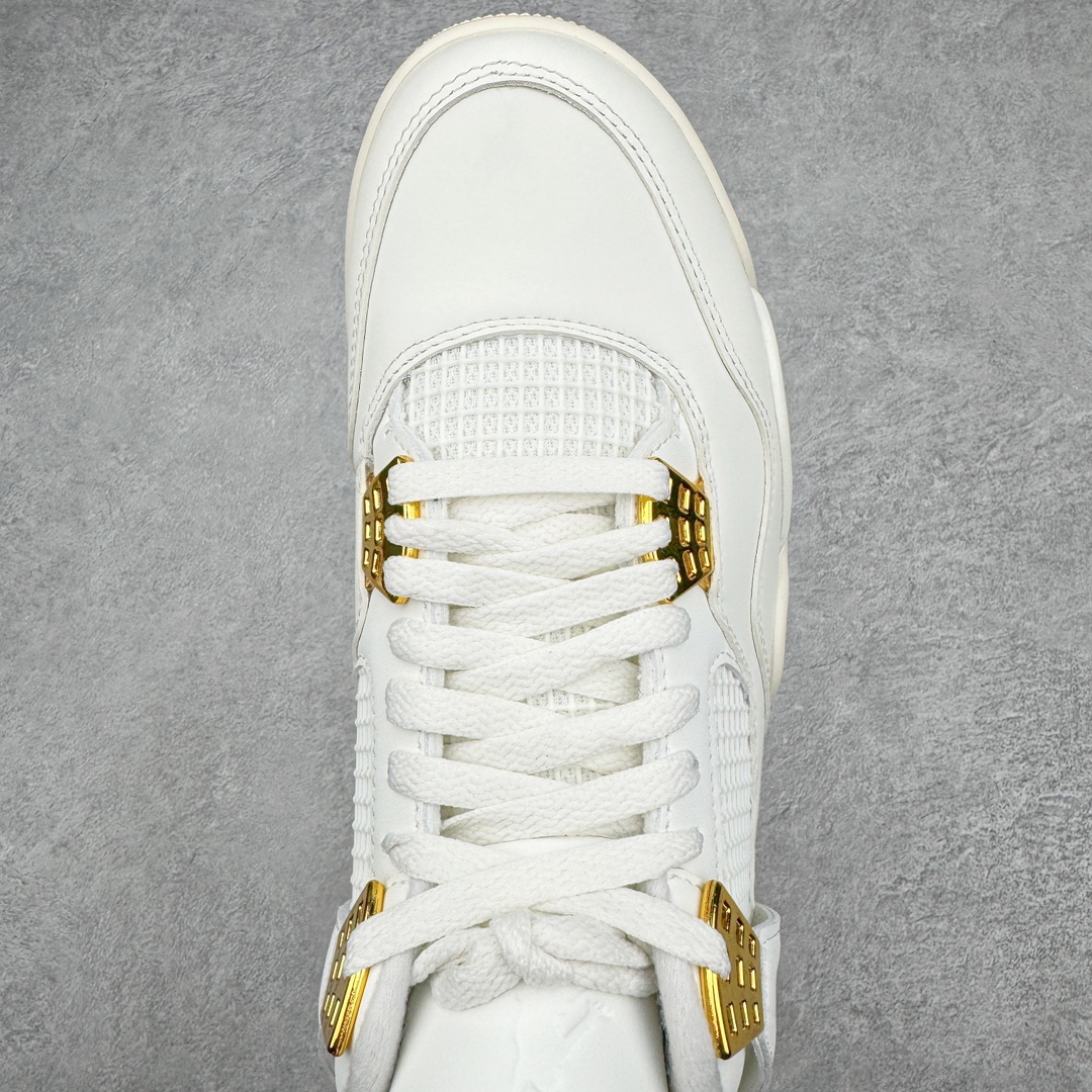 图片[4]-＃Y3纯原 Air Jordan AJ4 Retro 盐白金属扣 AQ9129-170 市售天花板产物 耗时半年巨作 全套原纸板楦头开发 原厂特供皮料加持 确保原汁原味 完美呈现四代版型 一比一鞋头弧度高度鞋身弧度 数据细节工艺流程均保持原鞋一致 原厂TPU网格鞋带扣 正确内里网布 菱角分明不变形无多余毛边 柔软性质感一致于原鞋 市场唯一原厂鞋扣模具 背面可见隐藏注塑口 原厂织唛标 原厂飞人电绣工艺 尾指中部跳三针 独家绑鞋带手法 印刷中底布 四线拉帮 米色美纹纸贴合固定 进口港宝加持 后跟自然饱满 全鞋荧光划线卡点 追求极致完美 每一双都是工艺品 多重QC质检 超越公司货的品控标准 实实在在的免检产品 尺码：36 36.5 37.5 38 38.5 39 40 40.5 41 42 42.5 43 44 44.5 45 46 47.5 48.5-选品中心