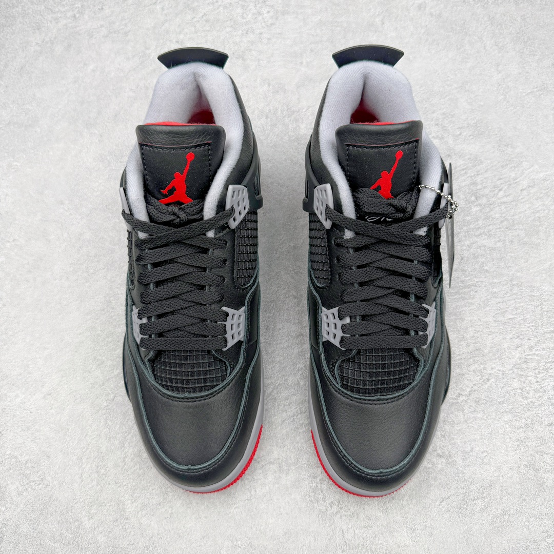 图片[2]-零售💰540 ＃Ljr Air Jordan AJ4 \”Bred Reimagined\” 黑红2024 FV5029-006 圈内高端零售标杆 独家外贸特供 耗时半年巨作 全套原纸板楦头开发 原厂特供皮料加持 确保原汁原味 完美呈现四代版型 一比一鞋头弧度高度鞋身弧度 数据细节工艺流程均保持原鞋一致 原厂TPU网格鞋带扣 正确内里网布 菱角分明不变形无多余毛边 柔软性质感一致于原鞋 市场唯一原厂鞋扣模具 背面可见隐藏注塑口 原厂织唛标 原厂飞人电绣工艺 尾指中部跳三针 独家绑鞋带手法 印刷中底布 四线拉帮 米色美纹纸贴合固定 进口港宝加持 后跟自然饱满 全鞋荧光划线卡点 追求极致完美 每一双都是工艺品 多重QC质检 超越公司货的品控标准 实实在在的免检产品 尺码：40.5 41 42 42.5 43 44 44.5 45 45.5 46 47.5 48.5 编码：by5936040-运动鞋