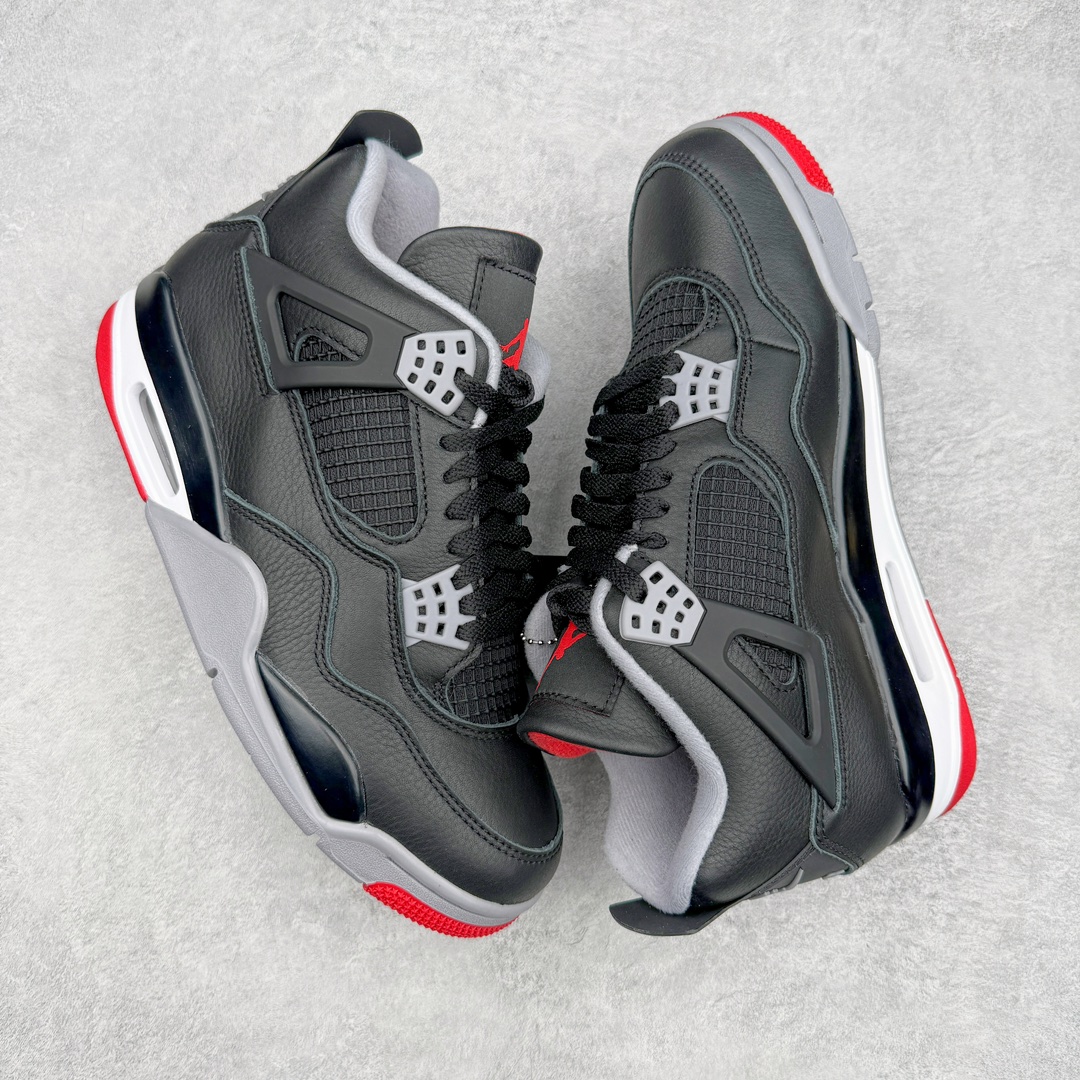 图片[3]-零售💰540 ＃Ljr Air Jordan AJ4 \”Bred Reimagined\” 黑红2024 FV5029-006 圈内高端零售标杆 独家外贸特供 耗时半年巨作 全套原纸板楦头开发 原厂特供皮料加持 确保原汁原味 完美呈现四代版型 一比一鞋头弧度高度鞋身弧度 数据细节工艺流程均保持原鞋一致 原厂TPU网格鞋带扣 正确内里网布 菱角分明不变形无多余毛边 柔软性质感一致于原鞋 市场唯一原厂鞋扣模具 背面可见隐藏注塑口 原厂织唛标 原厂飞人电绣工艺 尾指中部跳三针 独家绑鞋带手法 印刷中底布 四线拉帮 米色美纹纸贴合固定 进口港宝加持 后跟自然饱满 全鞋荧光划线卡点 追求极致完美 每一双都是工艺品 多重QC质检 超越公司货的品控标准 实实在在的免检产品 尺码：40.5 41 42 42.5 43 44 44.5 45 45.5 46 47.5 48.5 编码：by5936040-运动鞋