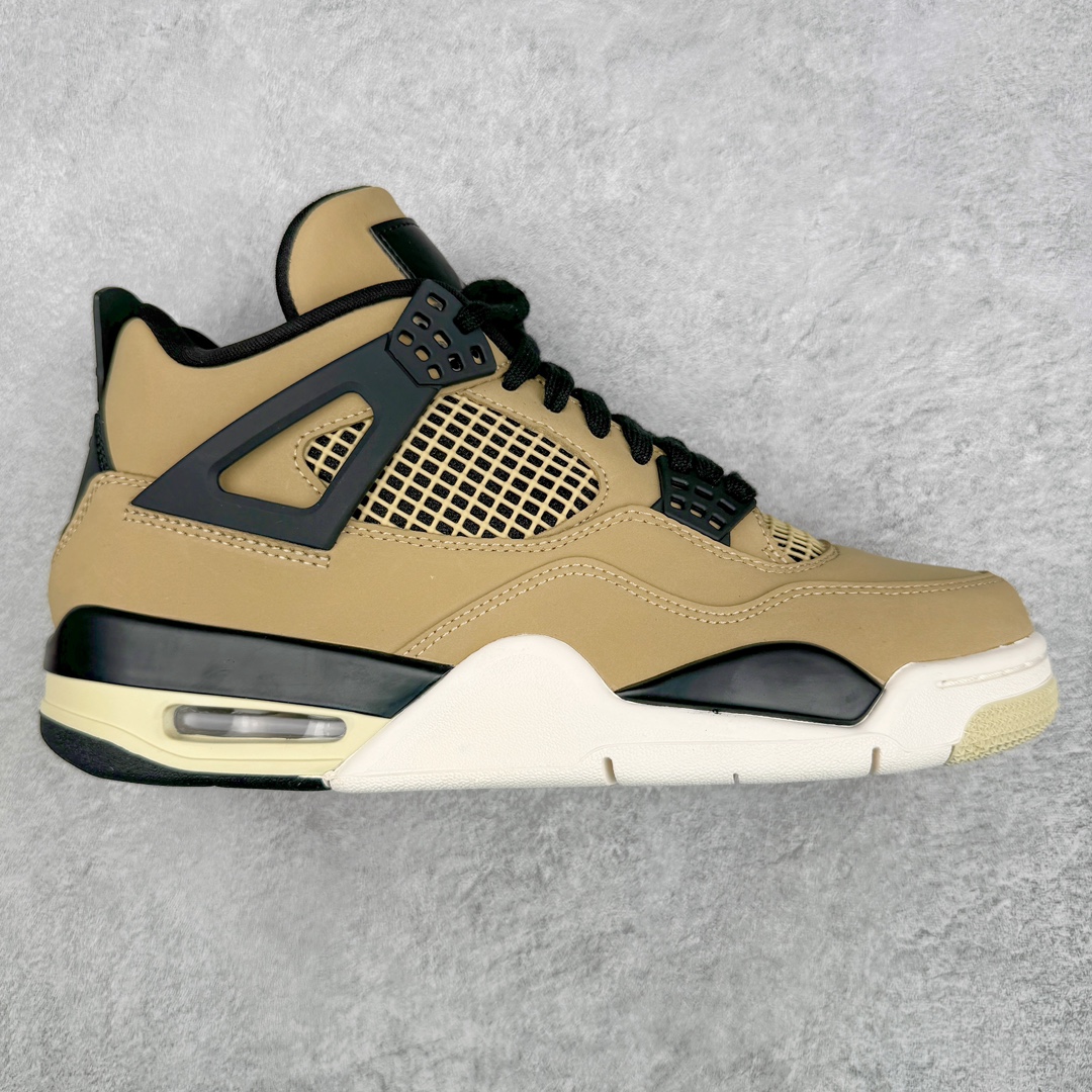 零售💰260 ＃KZ神版福利回馈‼Air Jordan AJ4 Retro 珍珠奶茶 AQ9129-200 独家外贸特供尺码含 45.5 49.5 50.5 国内外口碑最好最推荐的产品 市场中端王者 亲自操刀耗时半年巨作 全套原纸板楦头开发 确保原汁原味 完美呈现四代版型 一比一鞋头弧度高度鞋身弧度 此版本只针对中端市场 皮料材质有所更替 其他数据细节工艺流程均保持一致 绝不口嗨 细节品控鞋型随意秒杀市面3XX 4XX 原厂TPU网格鞋带扣 正确内里网布 菱角分明不变形无多余毛边 柔软性质感一致于原鞋 市场唯一原厂鞋扣模具 背面可见隐藏注塑口 原厂织唛标 原厂飞人电绣工艺 尾指中部跳三针 独家绑鞋带手法 印刷中底布 四线拉帮 米色美纹纸贴合固定 进口港宝加持 后跟自然饱满 全鞋荧光划线卡点 追求极致完美 每一双都是工艺品 多重QC质检 超越公司货的品控标准 实实在在的免检产品 尺码：40 40.5 41 42 42.5 43 44 44.5 45 45.5 46 47.5 48.5 49.5 50.5 编码：by2936060-运动鞋