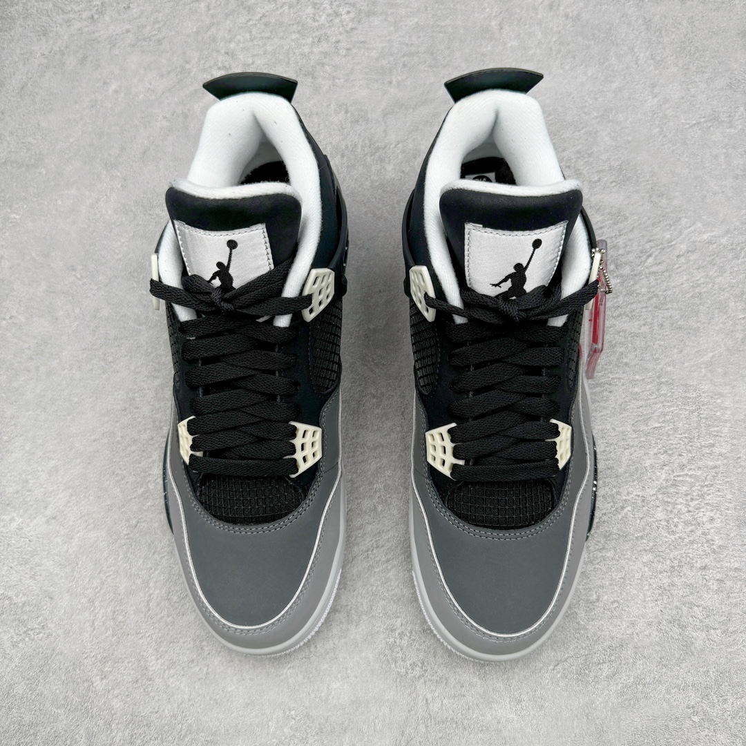 图片[2]-零售💰260 ＃KZ神版福利回馈‼Air Jordan AJ4 Retro 恐惧奥利奥 626969-030 独家外贸特供尺码含 45.5 49.5 50.5 国内外口碑最好最推荐的产品 市场中端王者 亲自操刀耗时半年巨作 全套原纸板楦头开发 确保原汁原味 完美呈现四代版型 一比一鞋头弧度高度鞋身弧度 此版本只针对中端市场 皮料材质有所更替 其他数据细节工艺流程均保持一致 绝不口嗨 细节品控鞋型随意秒杀市面3XX 4XX 原厂TPU网格鞋带扣 正确内里网布 菱角分明不变形无多余毛边 柔软性质感一致于原鞋 市场唯一原厂鞋扣模具 背面可见隐藏注塑口 原厂织唛标 原厂飞人电绣工艺 尾指中部跳三针 独家绑鞋带手法 印刷中底布 四线拉帮 米色美纹纸贴合固定 进口港宝加持 后跟自然饱满 全鞋荧光划线卡点 追求极致完美 每一双都是工艺品 多重QC质检 超越公司货的品控标准 实实在在的免检产品 尺码：40 40.5 41 42 42.5 43 44 44.5 45 45.5 46 47.5 48.5 49.5 50.5 编码：by2936060-运动鞋