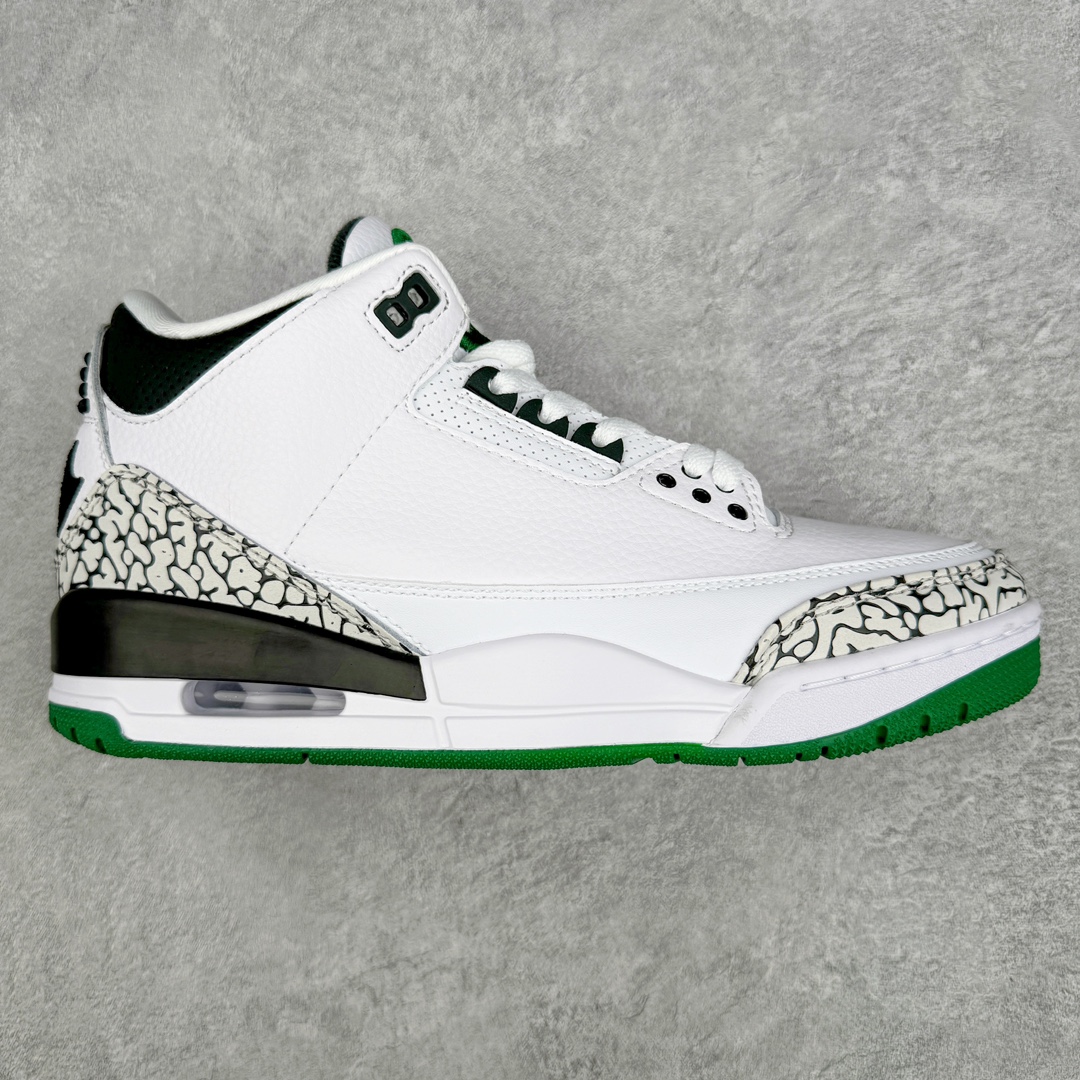 💰130 ＃PB版 福利特价‼Air Jordan AJ3 Retro 俄勒冈白绿鸭子 594-282233 市场中端王者 全套原纸板楦头开发 原厂大底磨具加持立体防滑纹理 原装可视Air Sole气垫 原汁原味最完美的三代版型 唯一正确鞋头趴度弧度高度鞋身腰线 此版本只针对中端市场 皮料材质有所更替 其他数据细节工艺流程均保持一致 绝不口嗨 细节品控鞋型随意秒杀市面3XX 4XX 原厂TPU后跟饰片 正确内里反口里网布 皮料菱角分明不变形无多余毛边 正确手工大底描漆拉丝 市场唯一原厂鞋扣模具 原厂织唛标 原厂飞人电绣工艺 尾指中部跳三针 独家绑鞋带手法 印刷中底布 四线拉帮 米色美纹纸贴合固定 进口港宝加持 后跟自然饱满 全鞋荧光划线卡点 追求极致完美 每一双都是工艺品 多重QC质检 超越公司货的品控标准 实实在在的免检产品 尺码：40 40.5 41 42 42.5 43 44 44.5 45 45.5 46 47.5 编码：by2936000-运动鞋