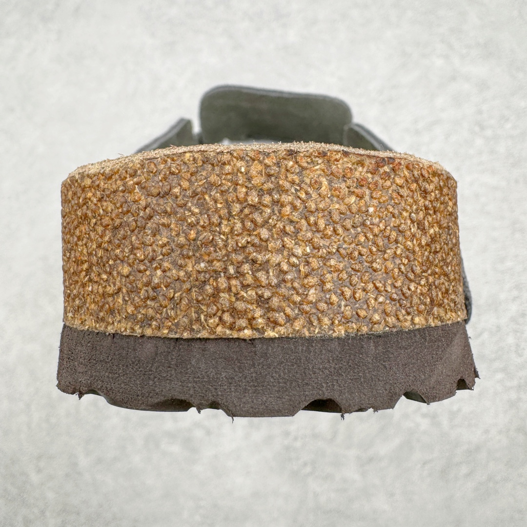 图片[8]-＃莞产纯原福利 Birkenstock Boston VL 勃肯绒面金属针扣软木底包头拖鞋 牛皮绒面革质地柔软 搭配可调节鞋扣提升穿着舒适度 人体工学设计分散脚部压力 保护脚踝 软木乳胶鞋床具有一定的收缩性 长时间穿着后能贴合脚型 EVA鞋底回弹性和抗张性力高 具有良好的防震、缓冲性 四季皆宜 柔软的鞋床采用额外的泡沫缓冲层 提供额外的舒适感和全天支撑 全网独家首发 源于德国的严谨工艺 牛巴戎面 中层松木 EVA 三层组合大底 优质牛皮面料五金扣 出口订单 尺码：35-45-选品中心