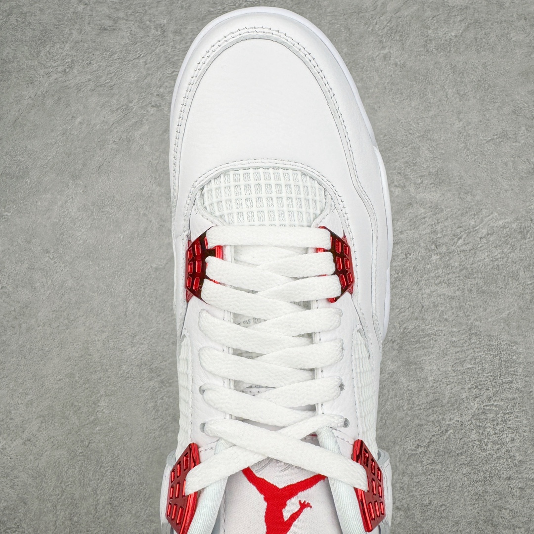 图片[4]-＃K版纯原 Air Jordan AJ4 Retro 白红 CT8527-112 全新升级改良 原鞋原楦原纸板同源开发 完美呈现乔4的版型 内侧正确双色网格 还原细节 原厂皮料 正确气垫颜色 正确网格工艺 正确拉帮工艺 全鞋原装材料制作 原档案原模具打造 支持全方位与正品对比 尺码：40 40.5 41 42 42.5 43 44 44.5 45 46 47.5-选品中心