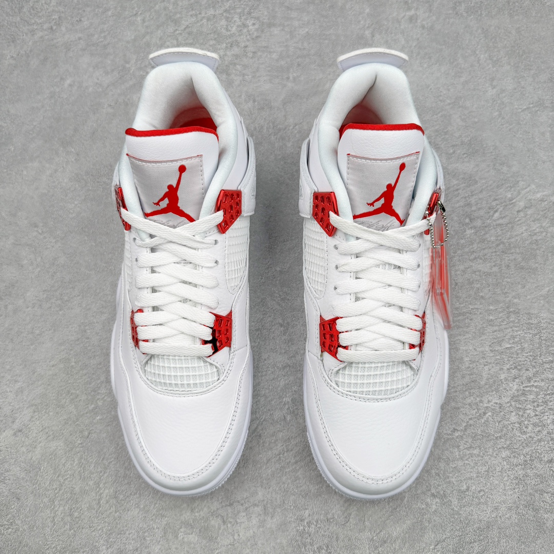 图片[2]-＃K版纯原 Air Jordan AJ4 Retro 白红 CT8527-112 全新升级改良 原鞋原楦原纸板同源开发 完美呈现乔4的版型 内侧正确双色网格 还原细节 原厂皮料 正确气垫颜色 正确网格工艺 正确拉帮工艺 全鞋原装材料制作 原档案原模具打造 支持全方位与正品对比 尺码：40 40.5 41 42 42.5 43 44 44.5 45 46 47.5-选品中心