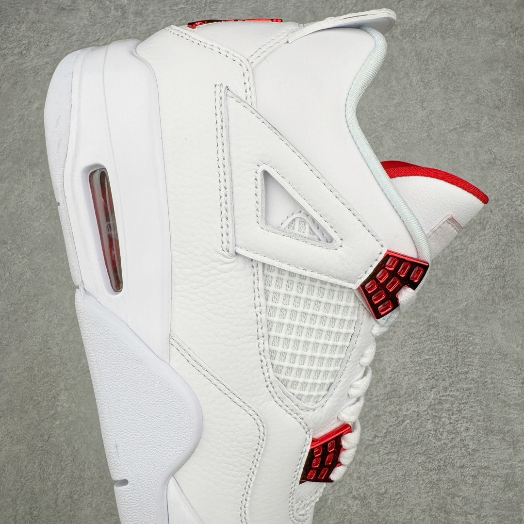 图片[6]-＃K版纯原 Air Jordan AJ4 Retro 白红 CT8527-112 全新升级改良 原鞋原楦原纸板同源开发 完美呈现乔4的版型 内侧正确双色网格 还原细节 原厂皮料 正确气垫颜色 正确网格工艺 正确拉帮工艺 全鞋原装材料制作 原档案原模具打造 支持全方位与正品对比 尺码：40 40.5 41 42 42.5 43 44 44.5 45 46 47.5-选品中心