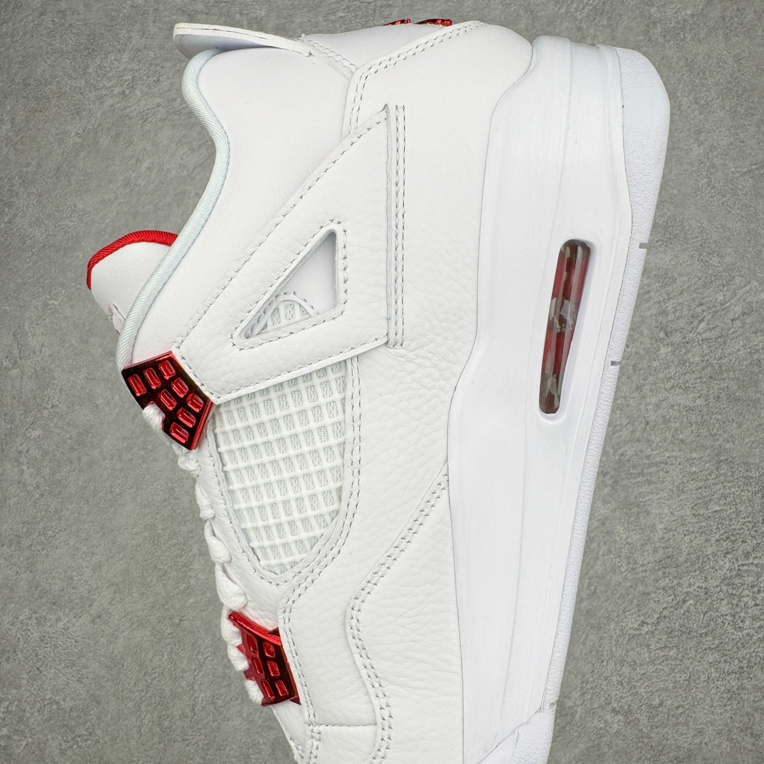 图片[7]-＃K版纯原 Air Jordan AJ4 Retro 白红 CT8527-112 全新升级改良 原鞋原楦原纸板同源开发 完美呈现乔4的版型 内侧正确双色网格 还原细节 原厂皮料 正确气垫颜色 正确网格工艺 正确拉帮工艺 全鞋原装材料制作 原档案原模具打造 支持全方位与正品对比 尺码：40 40.5 41 42 42.5 43 44 44.5 45 46 47.5-选品中心