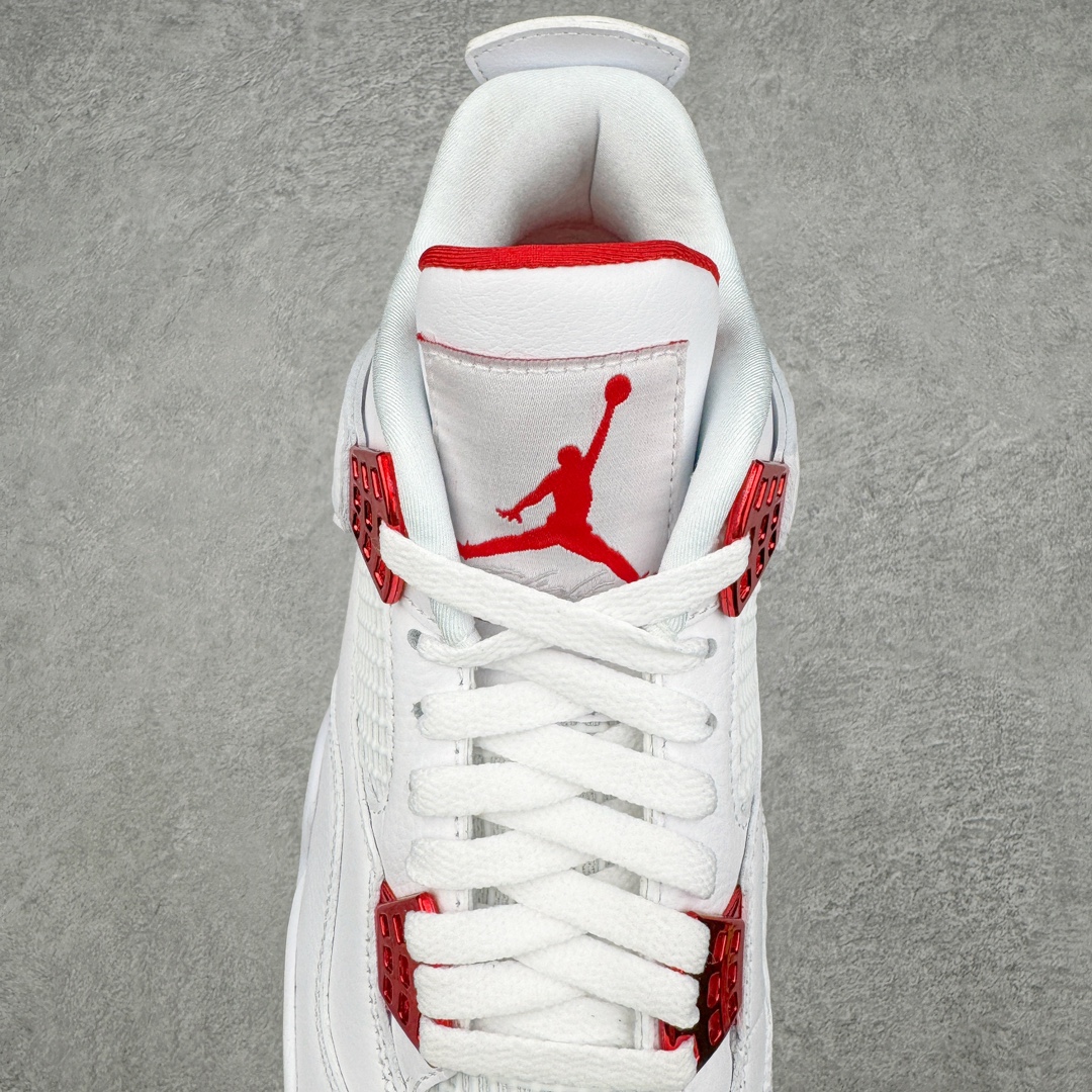 图片[5]-＃K版纯原 Air Jordan AJ4 Retro 白红 CT8527-112 全新升级改良 原鞋原楦原纸板同源开发 完美呈现乔4的版型 内侧正确双色网格 还原细节 原厂皮料 正确气垫颜色 正确网格工艺 正确拉帮工艺 全鞋原装材料制作 原档案原模具打造 支持全方位与正品对比 尺码：40 40.5 41 42 42.5 43 44 44.5 45 46 47.5-选品中心