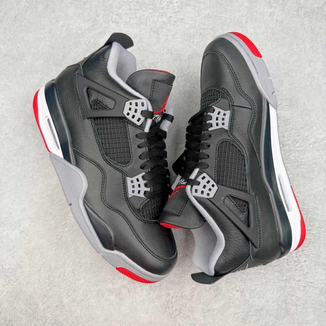 图片[3]-零售💰410 ＃PK纯原 Air Jordan AJ4 \”Bred Reimagined\” 黑红2024 FV5029-006 耗时半年巨作 全套原纸板楦头开发 原厂特供皮料加持 确保原汁原味 完美呈现四代版型 一比一鞋头弧度高度鞋身弧度 数据细节工艺流程均保持原鞋一致 原厂TPU网格鞋带扣 正确内里网布 菱角分明不变形无多余毛边 柔软性质感一致于原鞋 原厂织唛标 原厂飞人电绣工艺 尾指中部跳三针 独家绑鞋带手法 印刷中底布 四线拉帮 米色美纹纸贴合固定 进口港宝加持 后跟自然饱满 全鞋荧光划线卡点 追求极致完美 每一双都是工艺品 多重QC质检 超越公司货的品控标准 实实在在的免检产品 尺码：40 40.5 41 42 42.5 43 44 44.5 45 46 47.5 编码：by4936010-运动鞋