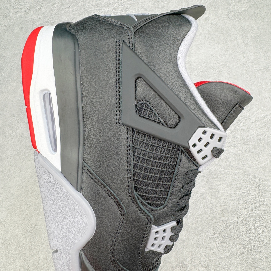 图片[6]-零售💰410 ＃PK纯原 Air Jordan AJ4 \”Bred Reimagined\” 黑红2024 FV5029-006 耗时半年巨作 全套原纸板楦头开发 原厂特供皮料加持 确保原汁原味 完美呈现四代版型 一比一鞋头弧度高度鞋身弧度 数据细节工艺流程均保持原鞋一致 原厂TPU网格鞋带扣 正确内里网布 菱角分明不变形无多余毛边 柔软性质感一致于原鞋 原厂织唛标 原厂飞人电绣工艺 尾指中部跳三针 独家绑鞋带手法 印刷中底布 四线拉帮 米色美纹纸贴合固定 进口港宝加持 后跟自然饱满 全鞋荧光划线卡点 追求极致完美 每一双都是工艺品 多重QC质检 超越公司货的品控标准 实实在在的免检产品 尺码：40 40.5 41 42 42.5 43 44 44.5 45 46 47.5 编码：by4936010-运动鞋