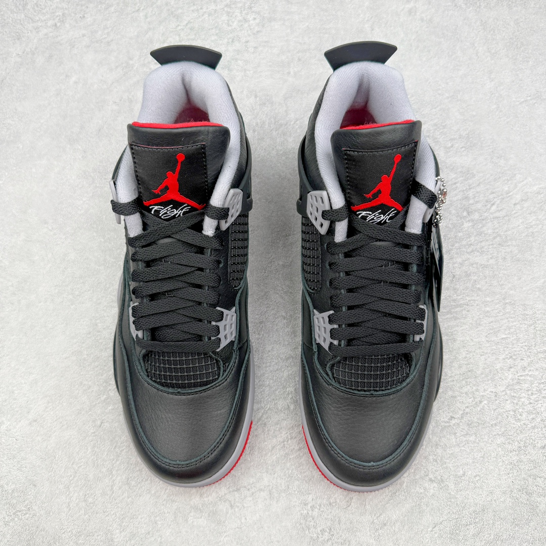 图片[2]-零售💰410 ＃PK纯原 Air Jordan AJ4 \”Bred Reimagined\” 黑红2024 FV5029-006 耗时半年巨作 全套原纸板楦头开发 原厂特供皮料加持 确保原汁原味 完美呈现四代版型 一比一鞋头弧度高度鞋身弧度 数据细节工艺流程均保持原鞋一致 原厂TPU网格鞋带扣 正确内里网布 菱角分明不变形无多余毛边 柔软性质感一致于原鞋 原厂织唛标 原厂飞人电绣工艺 尾指中部跳三针 独家绑鞋带手法 印刷中底布 四线拉帮 米色美纹纸贴合固定 进口港宝加持 后跟自然饱满 全鞋荧光划线卡点 追求极致完美 每一双都是工艺品 多重QC质检 超越公司货的品控标准 实实在在的免检产品 尺码：40 40.5 41 42 42.5 43 44 44.5 45 46 47.5 编码：by4936010-运动鞋