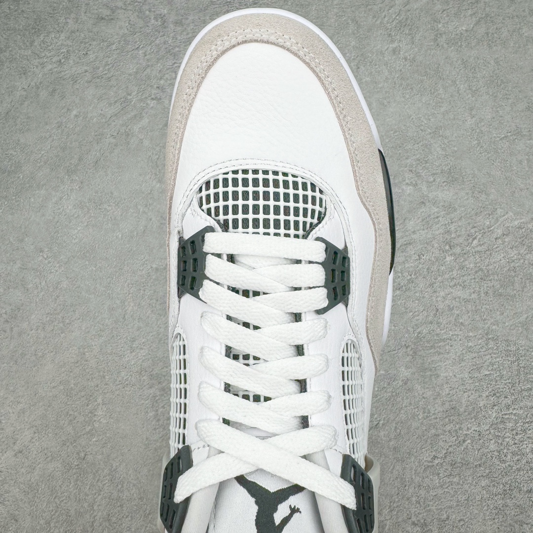 图片[4]-＃K版纯原 Air Jordan AJ4 \\\”Military Black\\\” 小白水泥 DH6927-111 全新升级改良 原鞋原楦原纸板同源开发 完美呈现乔4的版型 内侧正确双色网格 还原细节 原厂皮料 正确气垫颜色 正确网格工艺 正确拉帮工艺 全鞋原装材料制作 原档案原模具打造 支持全方位与正品对比 尺码：36 36.5 37.5 38 38.5 39 40 40.5 41 42 42.5 43 44 44.5 45 46 47.5-选品中心