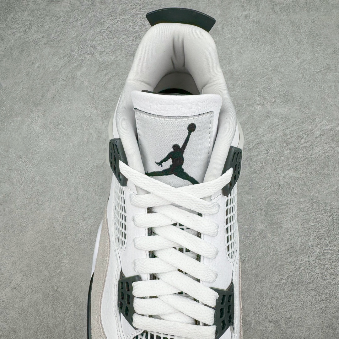 图片[5]-＃K版纯原 Air Jordan AJ4 \\\”Military Black\\\” 小白水泥 DH6927-111 全新升级改良 原鞋原楦原纸板同源开发 完美呈现乔4的版型 内侧正确双色网格 还原细节 原厂皮料 正确气垫颜色 正确网格工艺 正确拉帮工艺 全鞋原装材料制作 原档案原模具打造 支持全方位与正品对比 尺码：36 36.5 37.5 38 38.5 39 40 40.5 41 42 42.5 43 44 44.5 45 46 47.5-选品中心