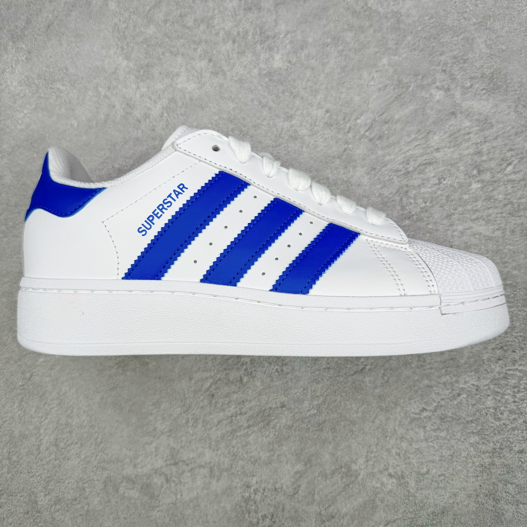 图片[5]-＃H11纯原 AD Originals Superstar 经典复古贝壳头厚底板鞋 诞生于1969年 是第一双将全皮面鞋 身与橡胶鞋头结合在一起的低帮篮球鞋 Superstar最开始 是作为高帮篮球鞋Pro Model的低帮版本而出现的 但因为其独特和醒目的橡胶鞋头造型而让大家熟知 被大家形象地称为\\\”shelltoe\\\”贝壳头 在70年代的美国职业篮球场上 接近3/4的NBA球员都将这双Superstar作为场上用鞋 80年代之后 经过不断的改良和发展 Superstar逐渐成为横跨时装、音乐、街头文化、休闲和运动等各大领域的时尚潮鞋 尺码：36 36.5 37 38 38.5 39 40 40.5 41 42 42.5 43 44 44.5 45-选品中心