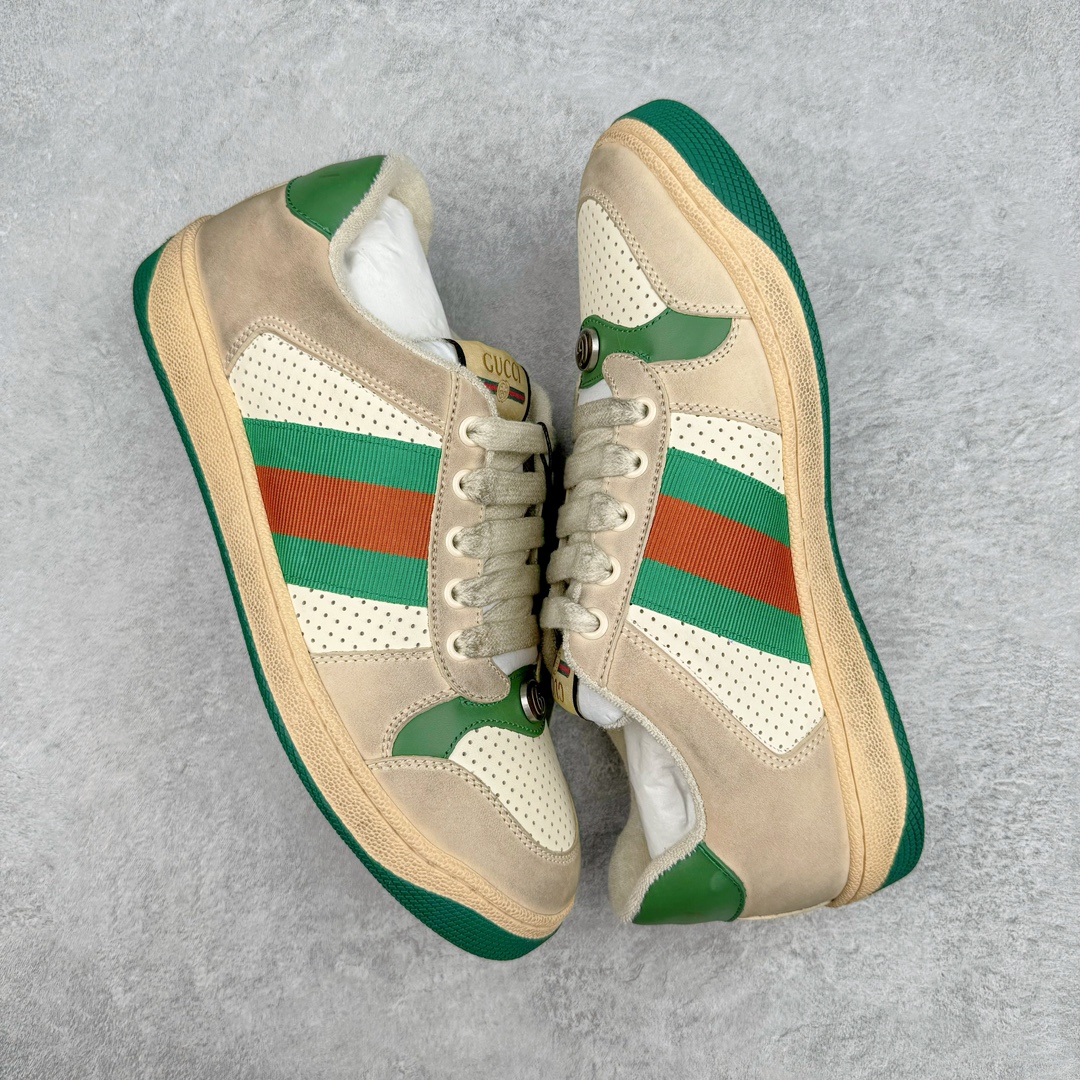 280 Gucci Distressed Screener sneaker 古驰小脏鞋系列经典原型复古百搭做旧老爹板鞋